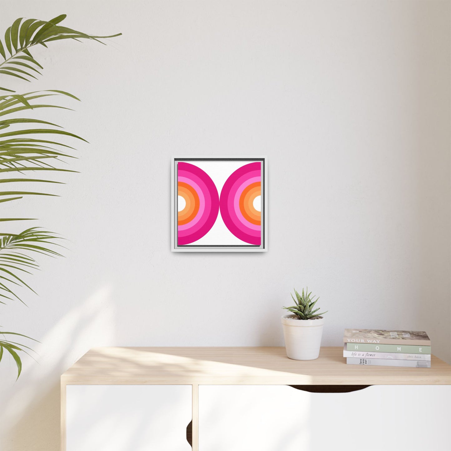 Modern Framed Geometric Canvas Art | Bold Color Meets Clean Framing