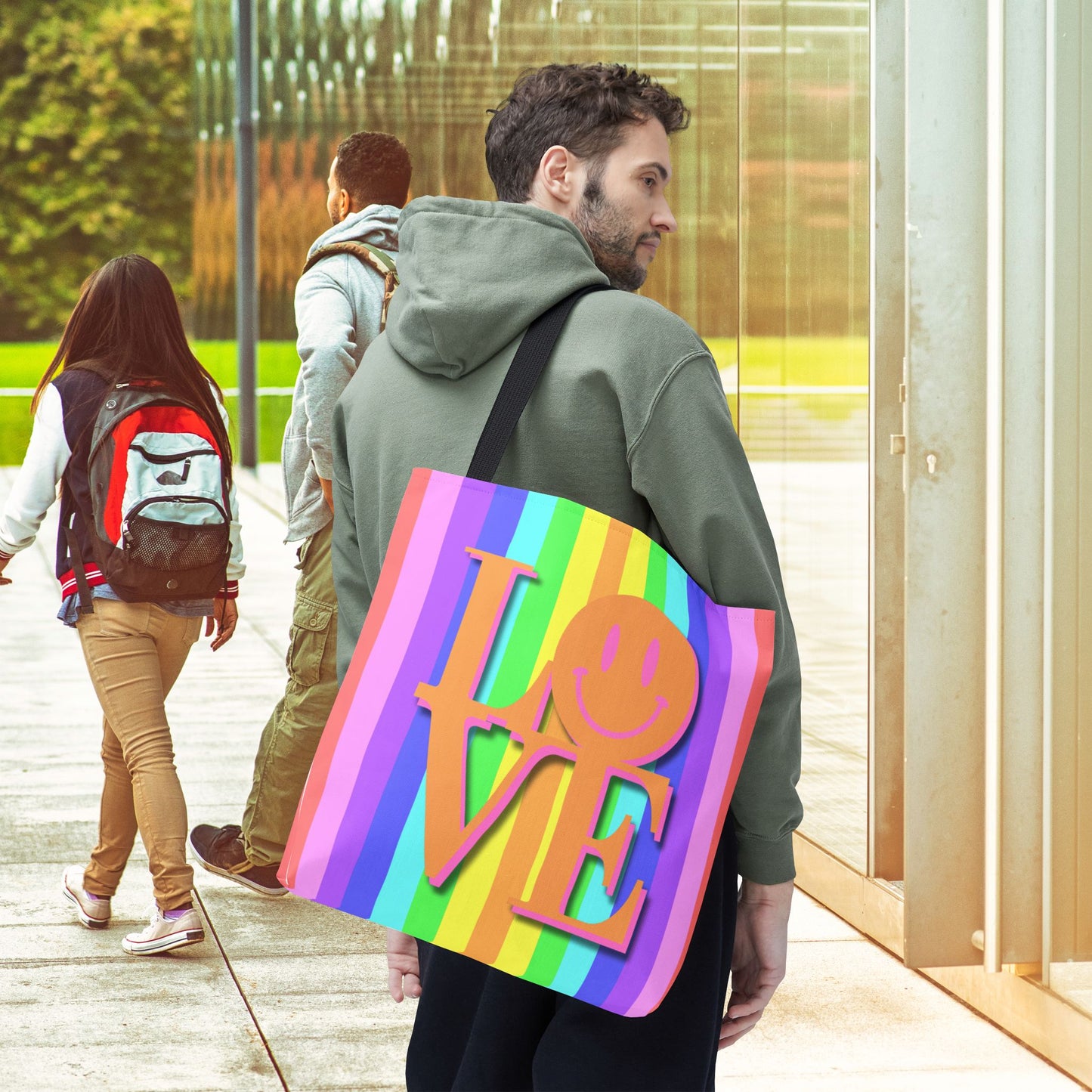 Pastel Stripe LOVE Tote Bag | Sweet, Bold & Made in 3 Sizes