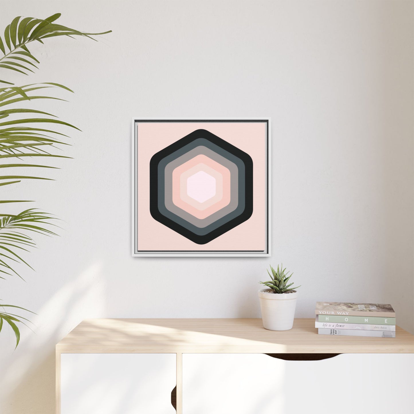 Modern Framed Geometric Canvas Art | Bold Color Meets Clean Framing