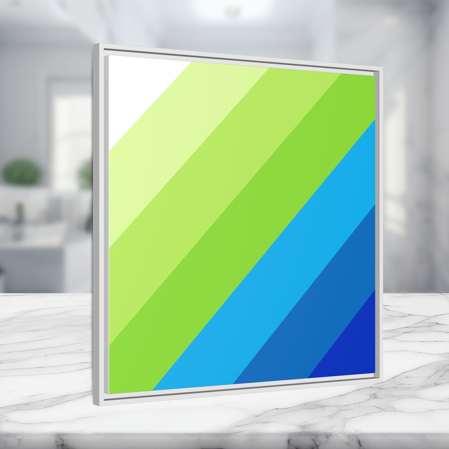 Modern Framed Geometric Canvas Art | Bold Color Meets Clean Framing