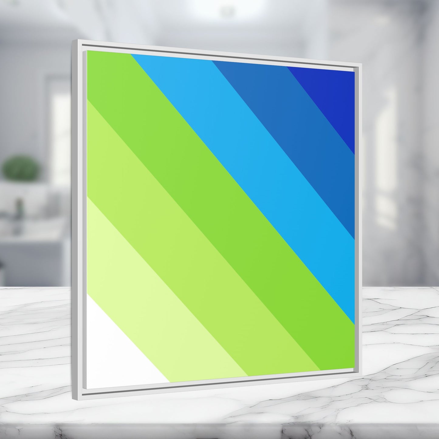 Modern Framed Geometric Canvas Art | Bold Color Meets Clean Framing