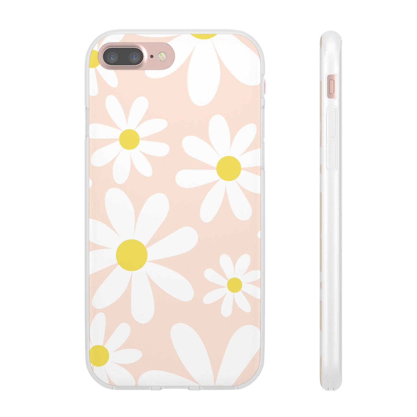 Phone Cases - Blush Daisy Pattern Flexi Cases