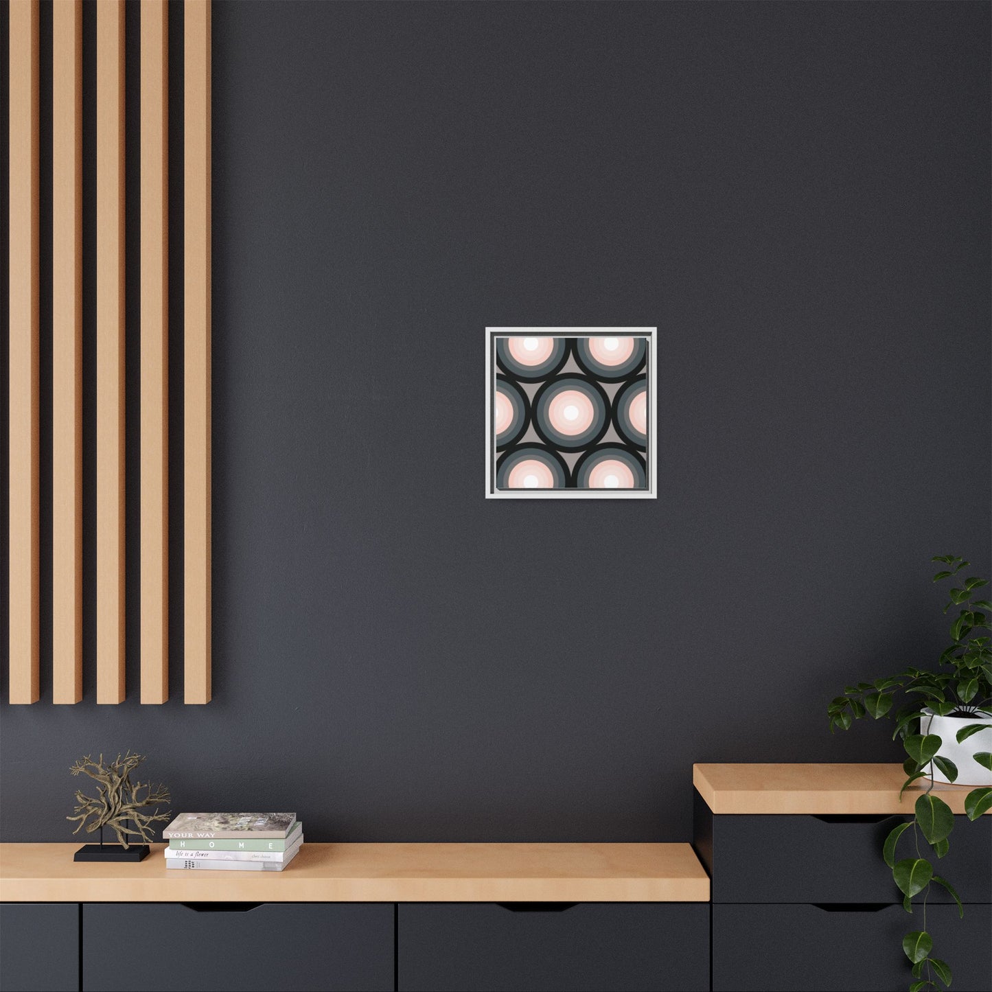 Modern Framed Geometric Canvas Art | Bold Color Meets Clean Framing