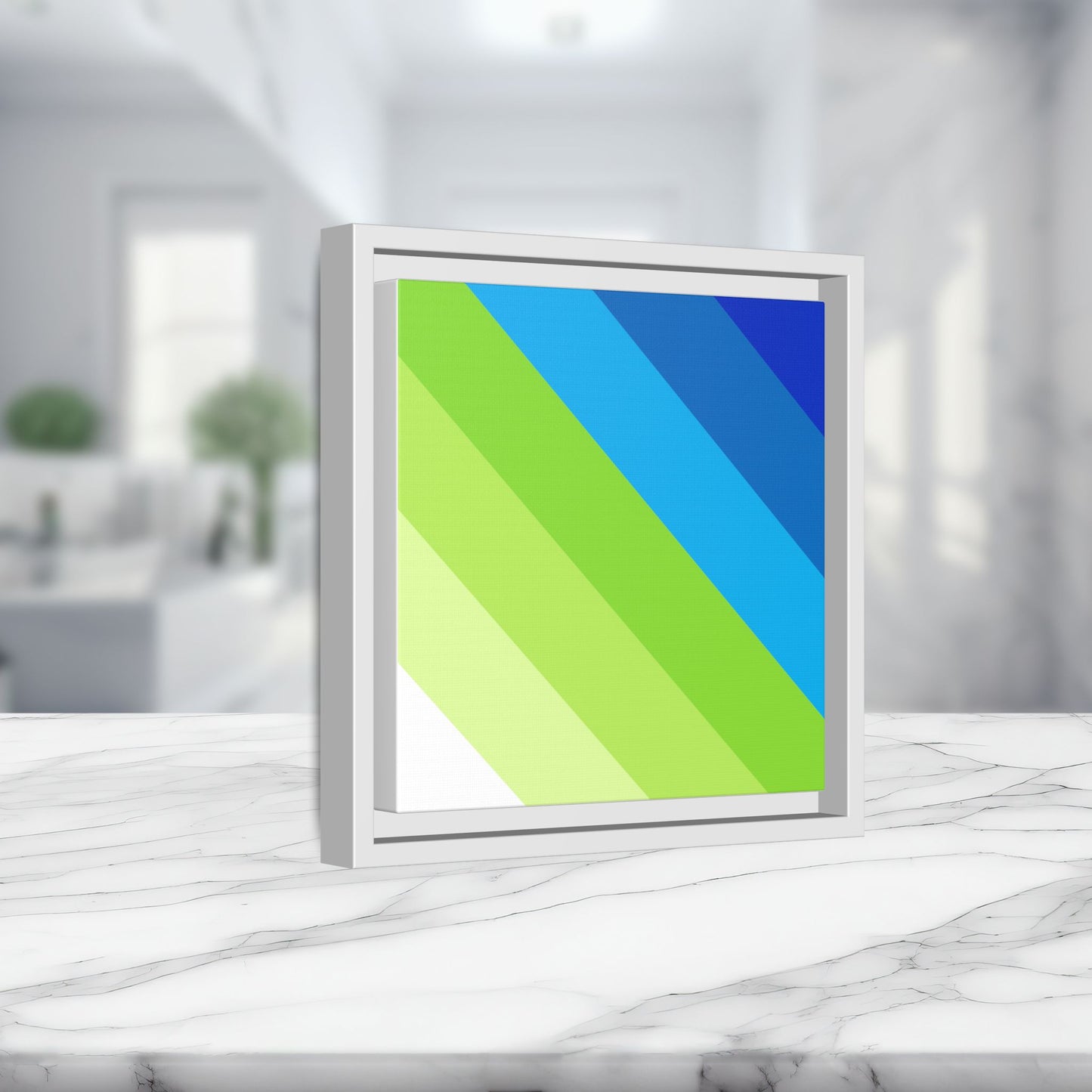 Modern Framed Geometric Canvas Art | Bold Color Meets Clean Framing