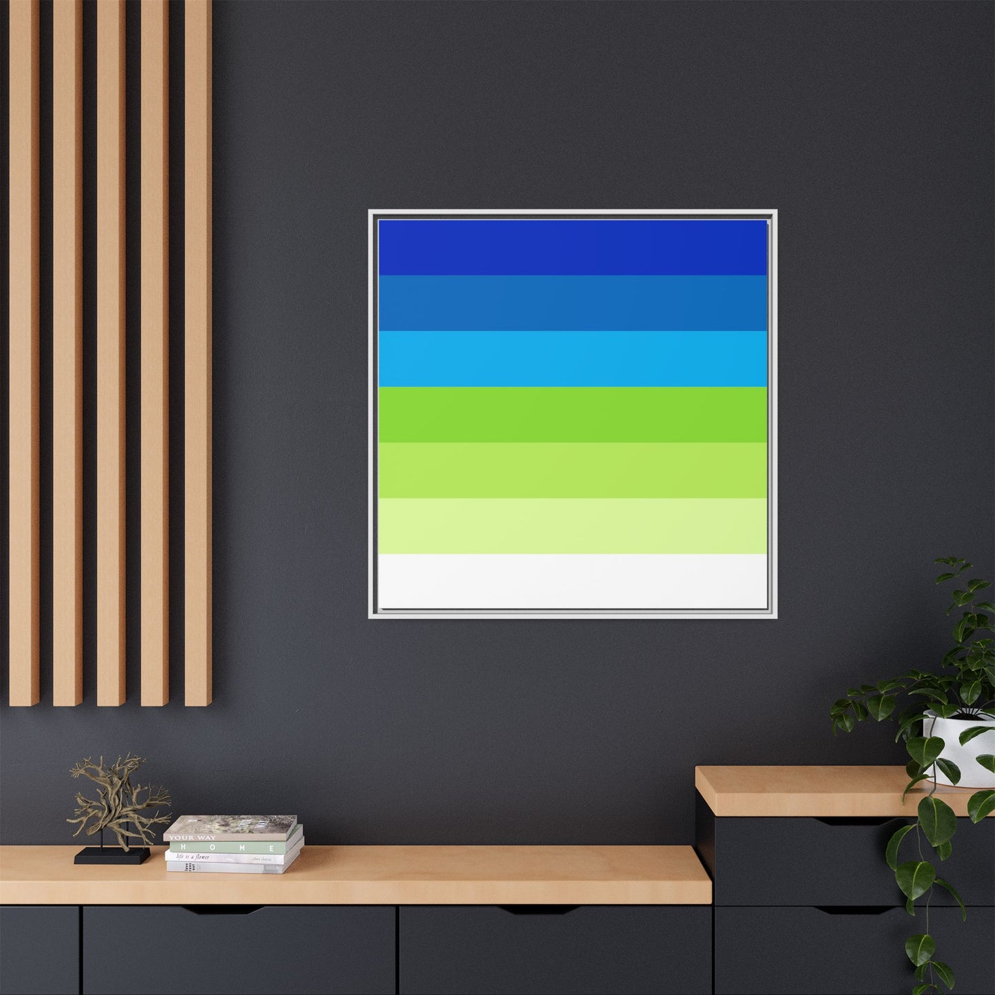 Modern Framed Geometric Canvas Art | Bold Color Meets Clean Framing