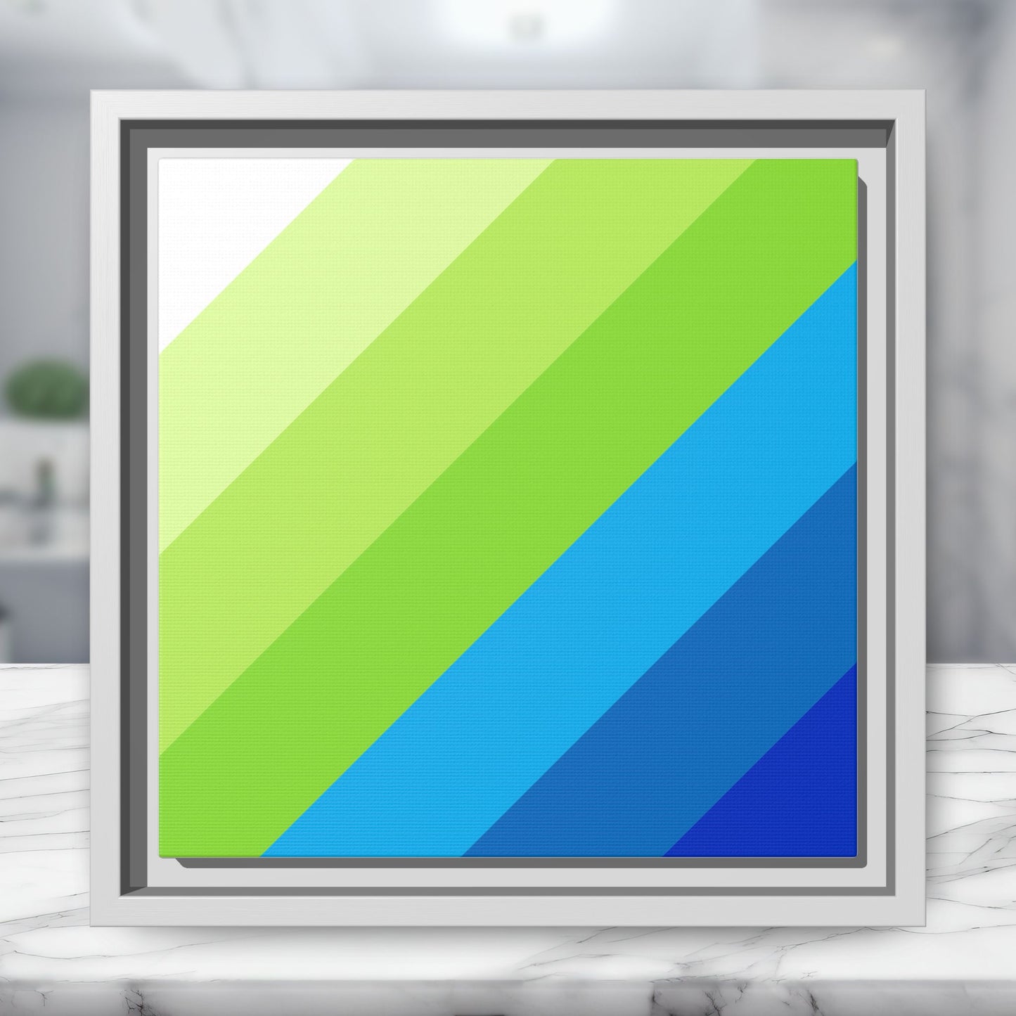 Modern Framed Geometric Canvas Art | Bold Color Meets Clean Framing