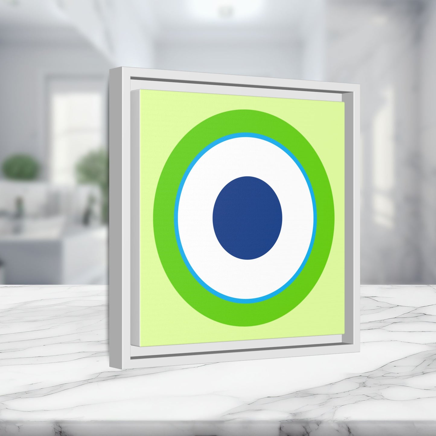 Modern Framed Geometric Canvas Art | Bold Color Meets Clean Framing