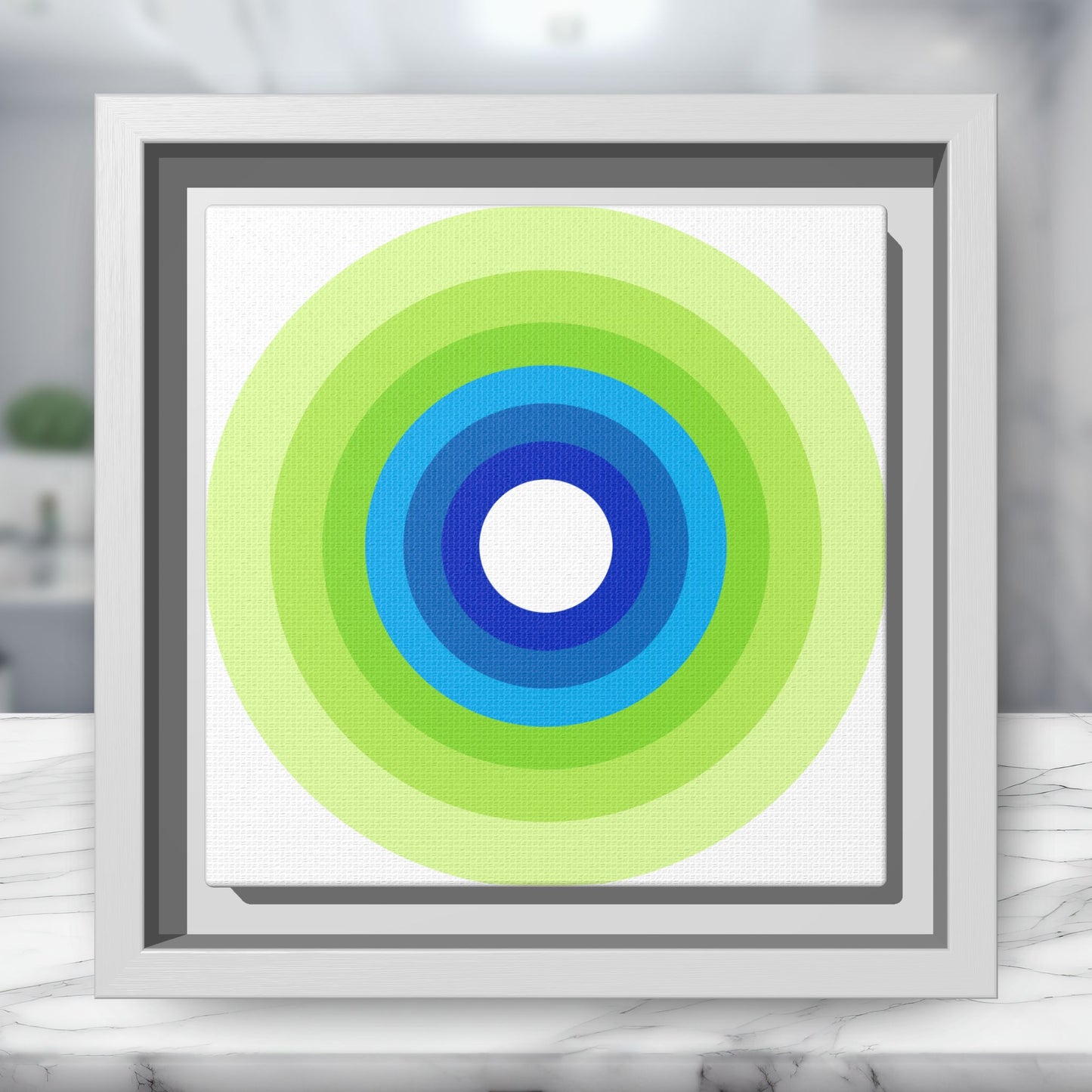 Modern Framed Geometric Canvas Art | Bold Color Meets Clean Framing