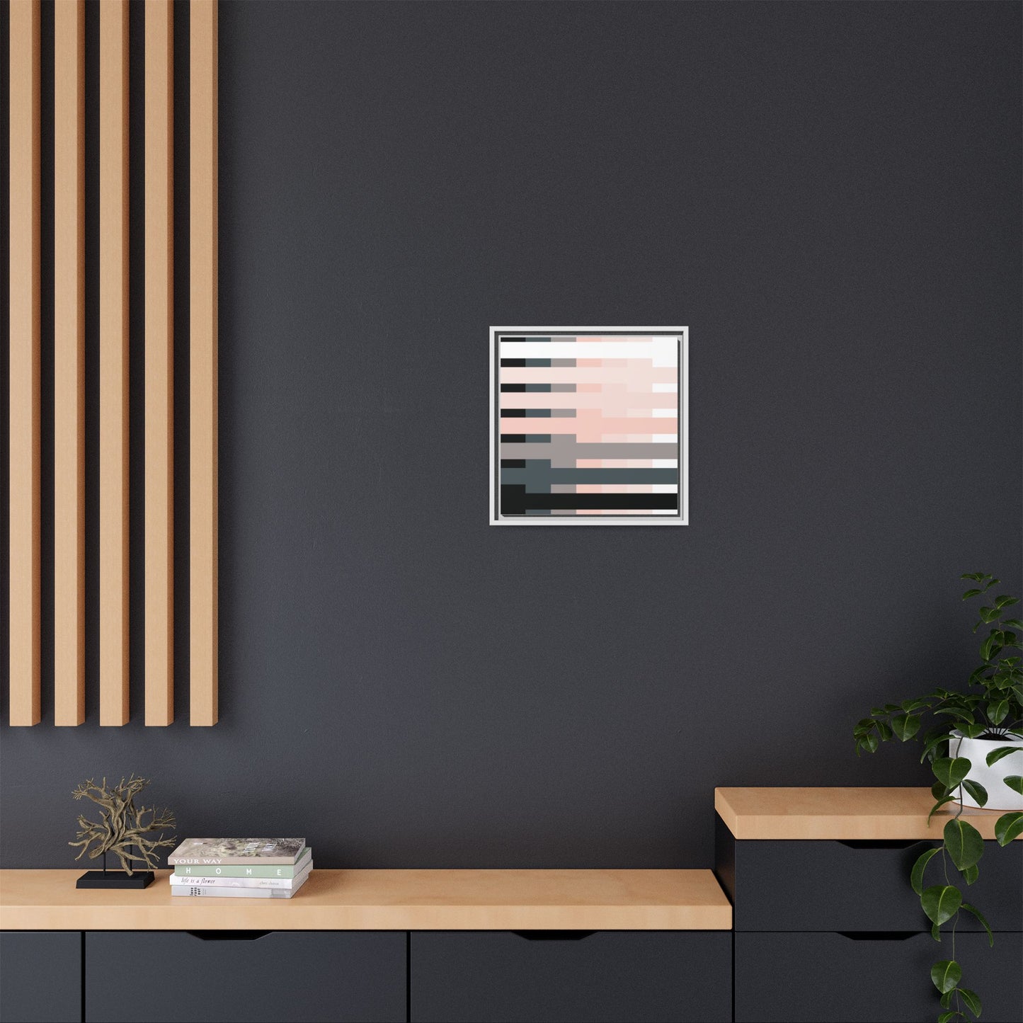 Modern Framed Geometric Canvas Art | Bold Color Meets Clean Framing