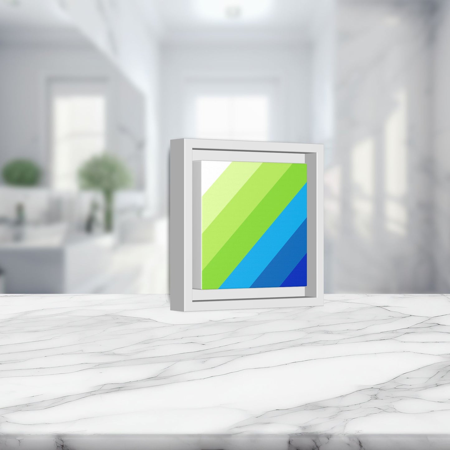 Modern Framed Geometric Canvas Art | Bold Color Meets Clean Framing