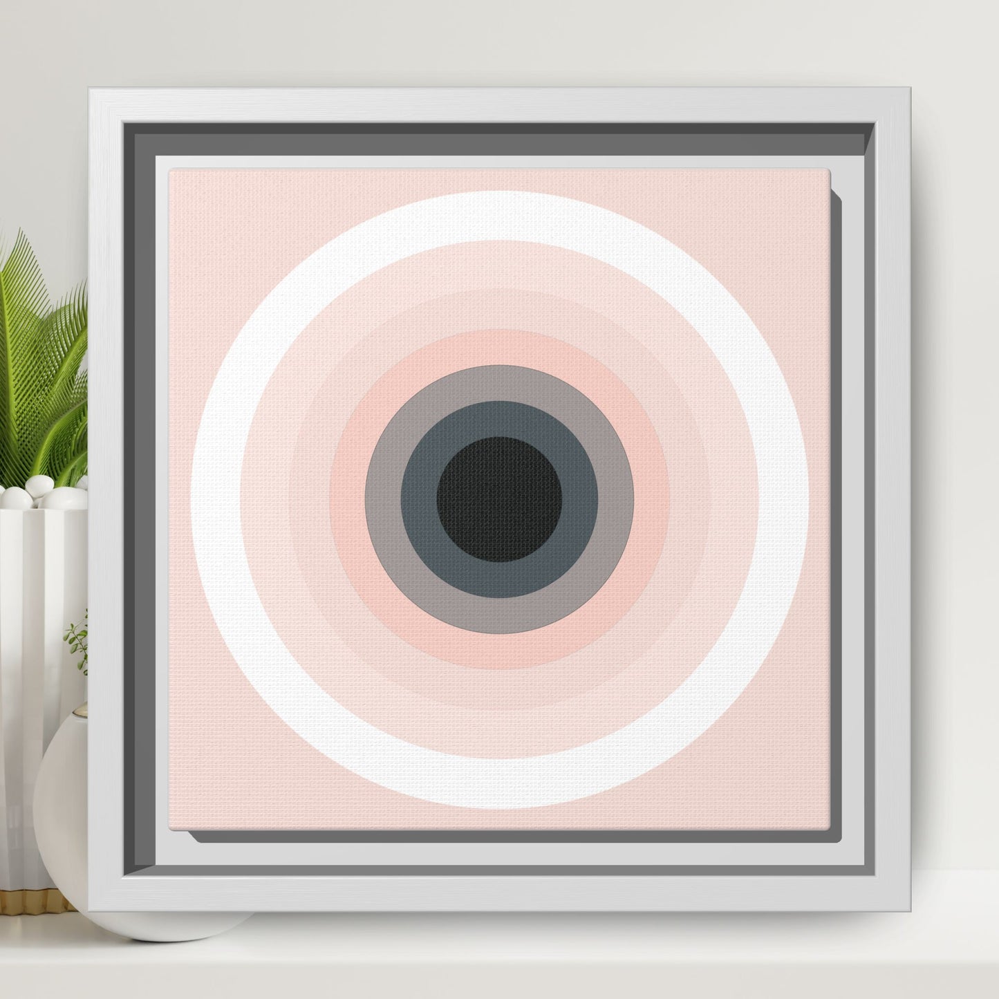 Modern Framed Geometric Canvas Art | Bold Color Meets Clean Framing