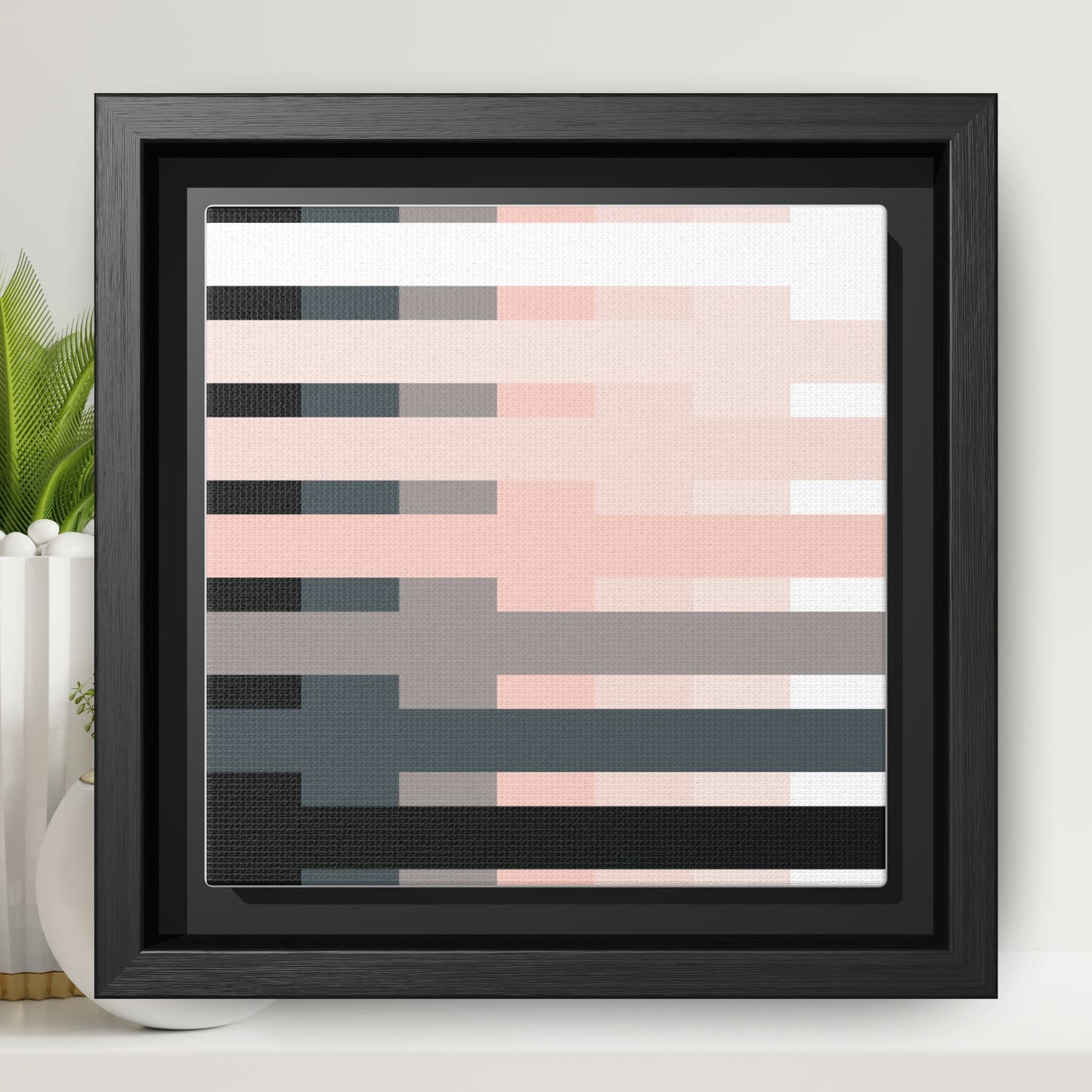Modern Framed Geometric Canvas Art | Bold Color Meets Clean Framing