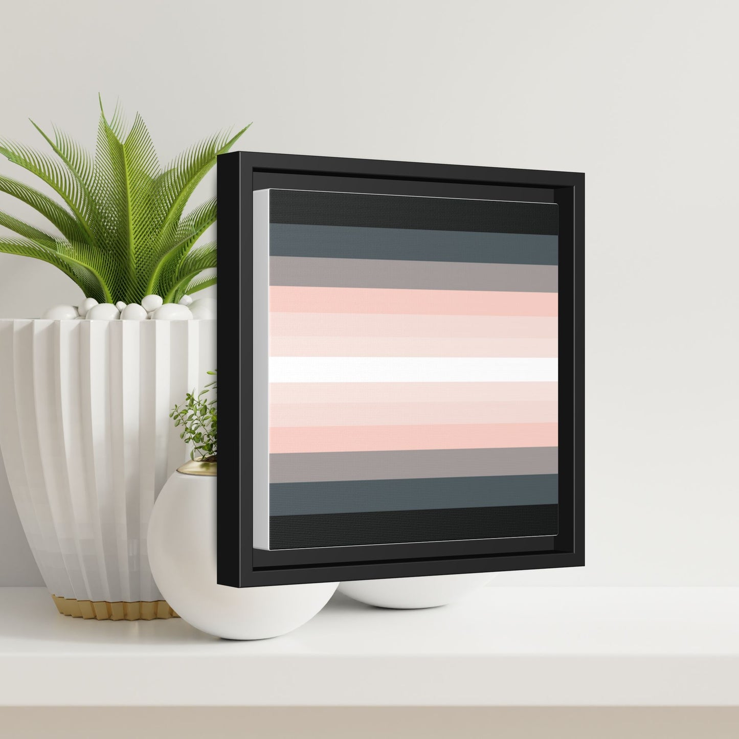 Modern Framed Geometric Canvas Art | Bold Color Meets Clean Framing