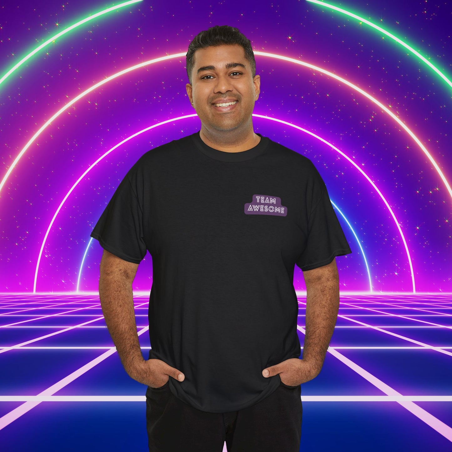 Let’s Get Physical – Join Team Awesome Retro 80s Tee - Unisex Cotton T-Shirt