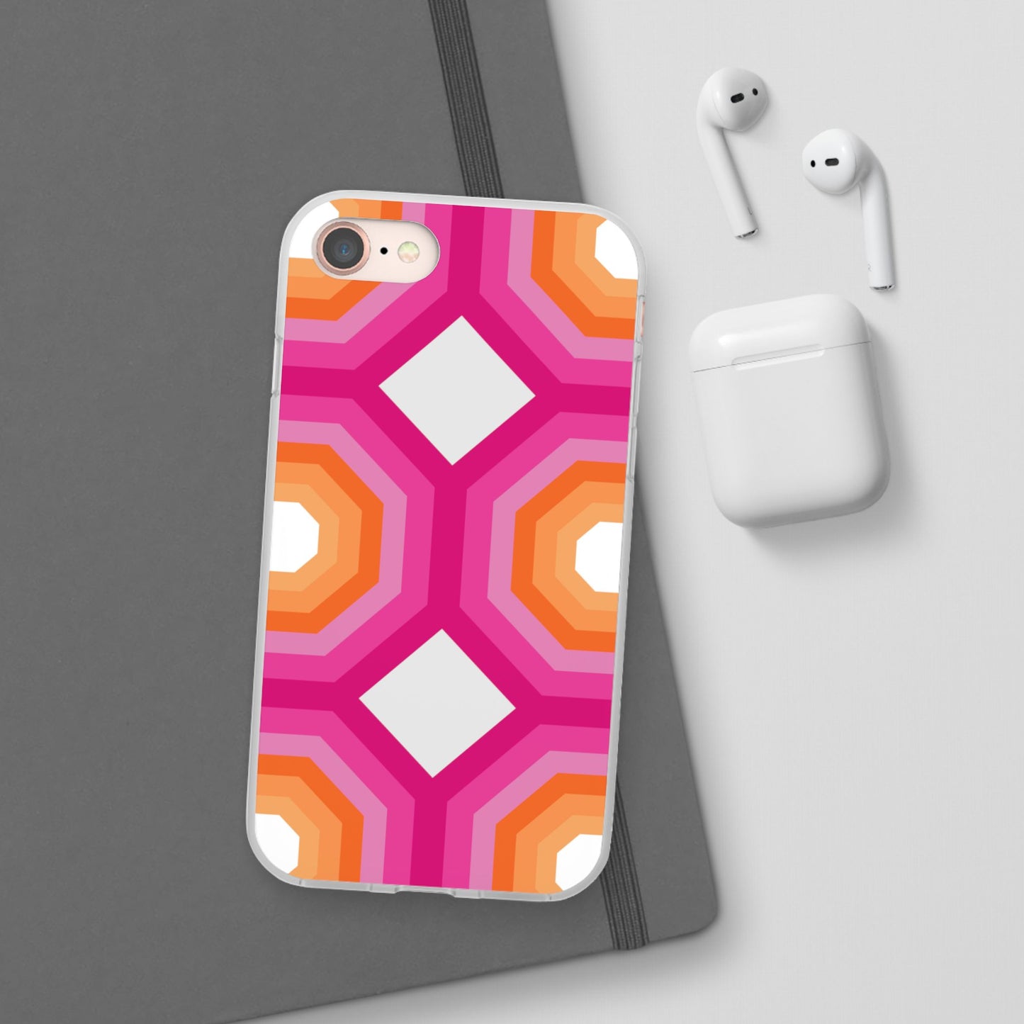 Stylish Geometric Phone Case, Flexible Phone Cover, Unique Modern Design, Perfect Gift, Trendy Accessory, Eco-Friendly Case