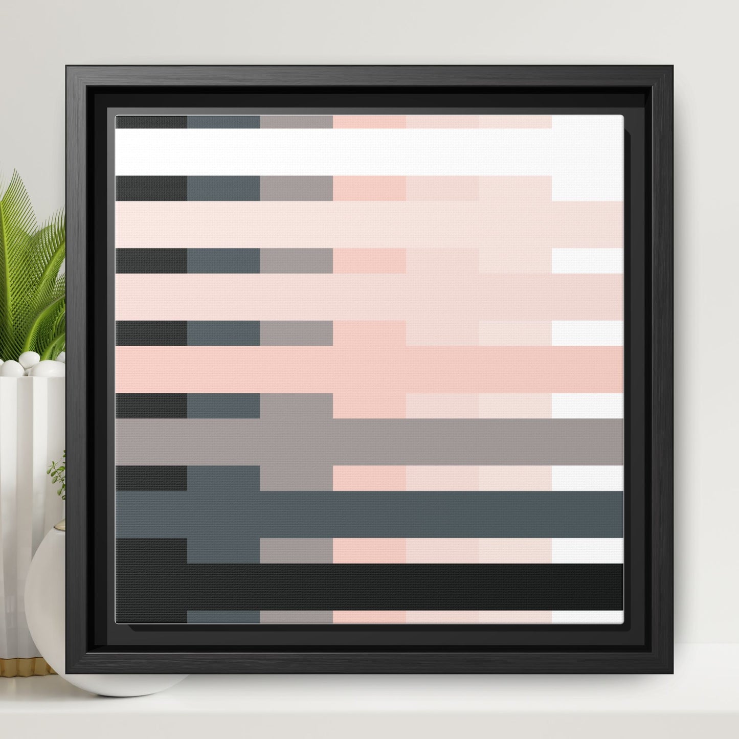 Modern Framed Geometric Canvas Art | Bold Color Meets Clean Framing