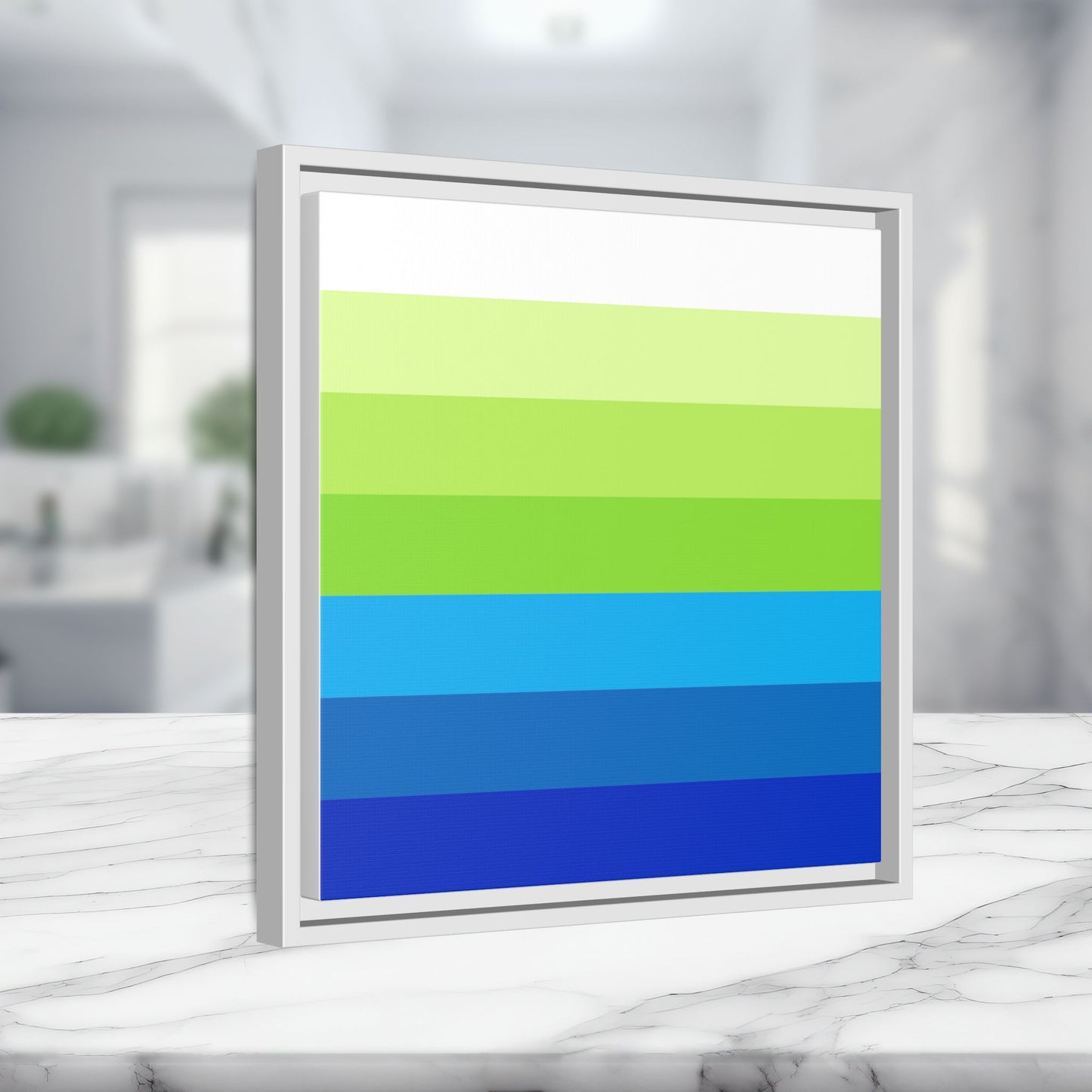 Modern Framed Geometric Canvas Art | Bold Color Meets Clean Framing