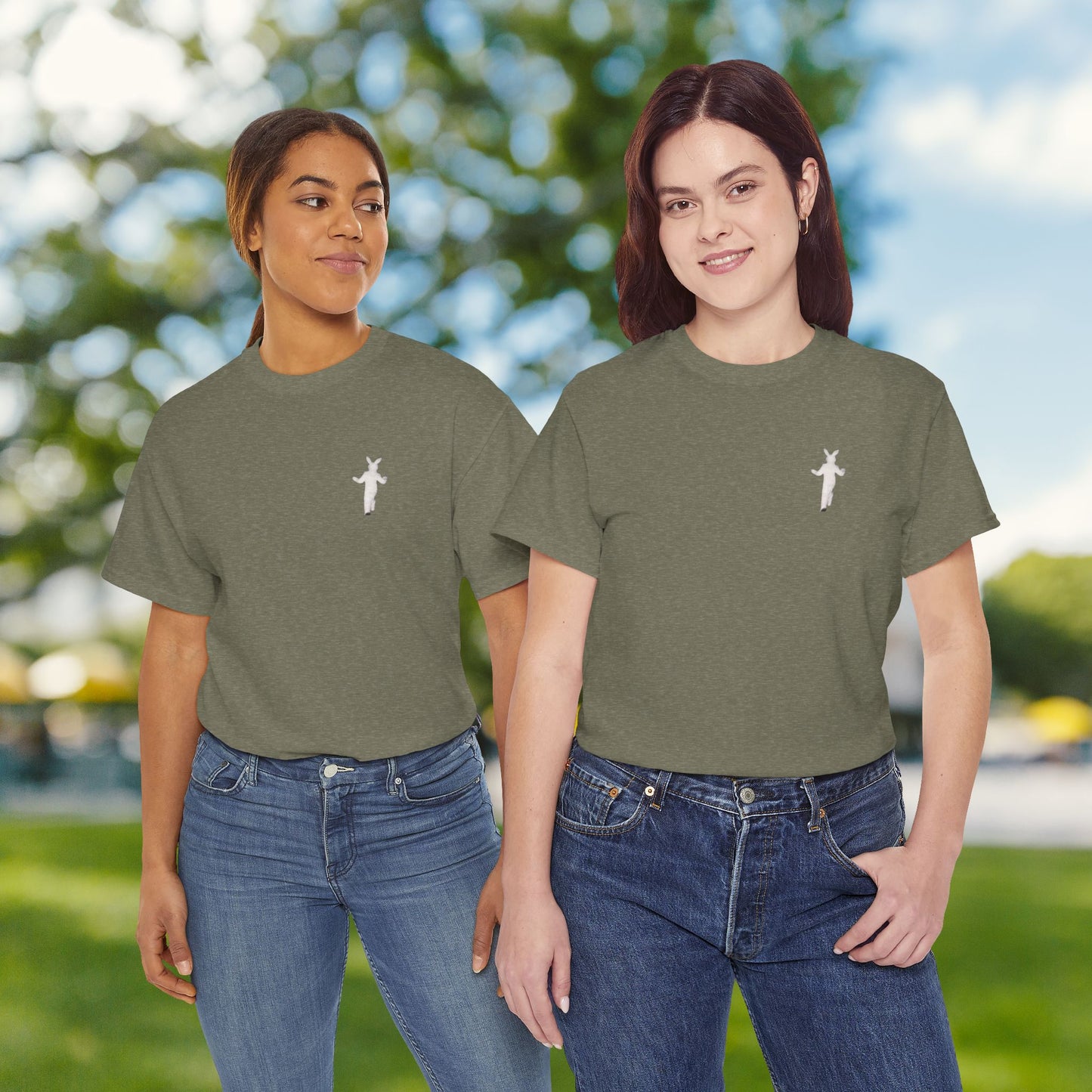 Funny Thug Life 2 Bunny Graphic Tee - Unisex Cotton T-Shirt, Bold Soft Design