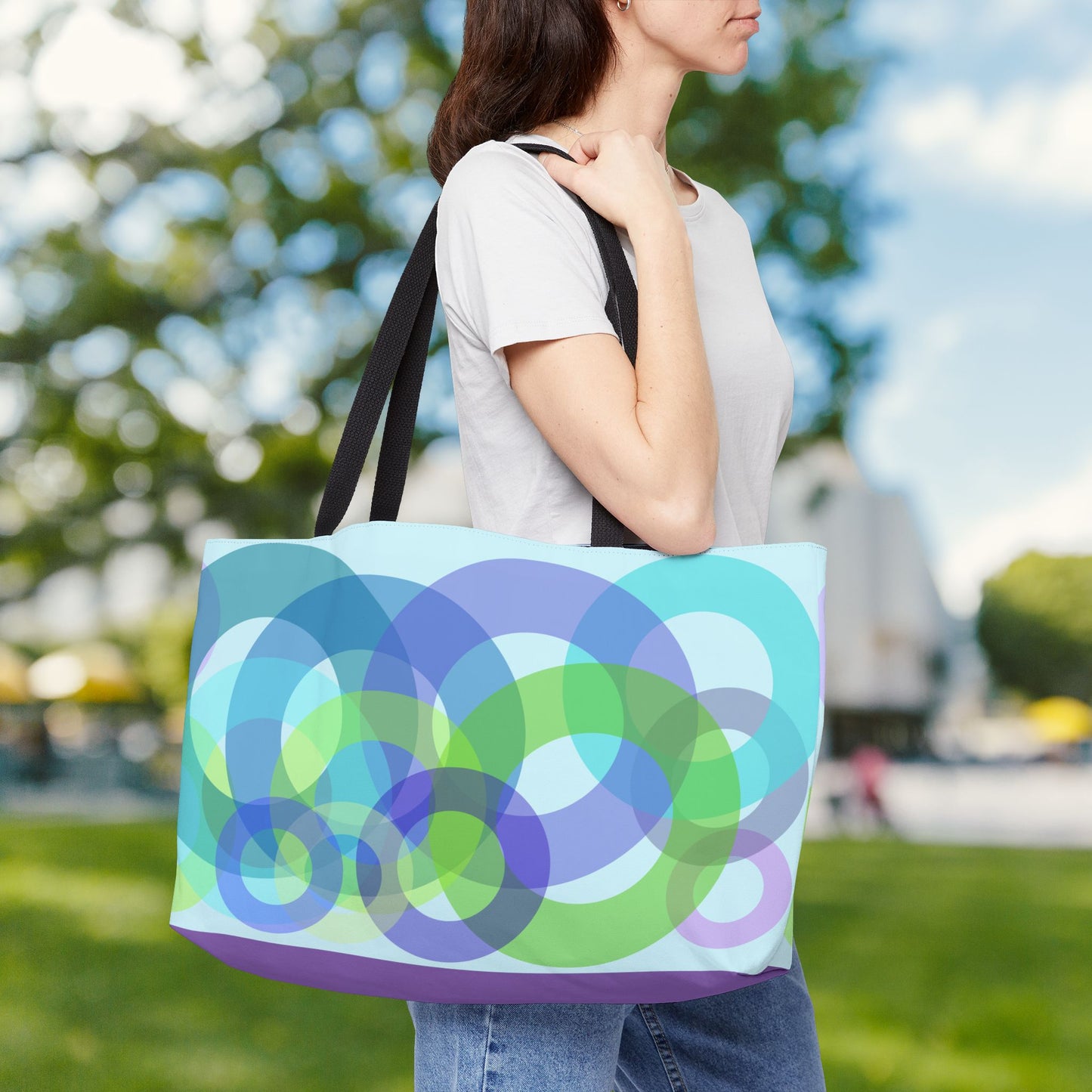 Geo Bubbles — XL Tote Bag | Carry-All | Lightweight & Stylish