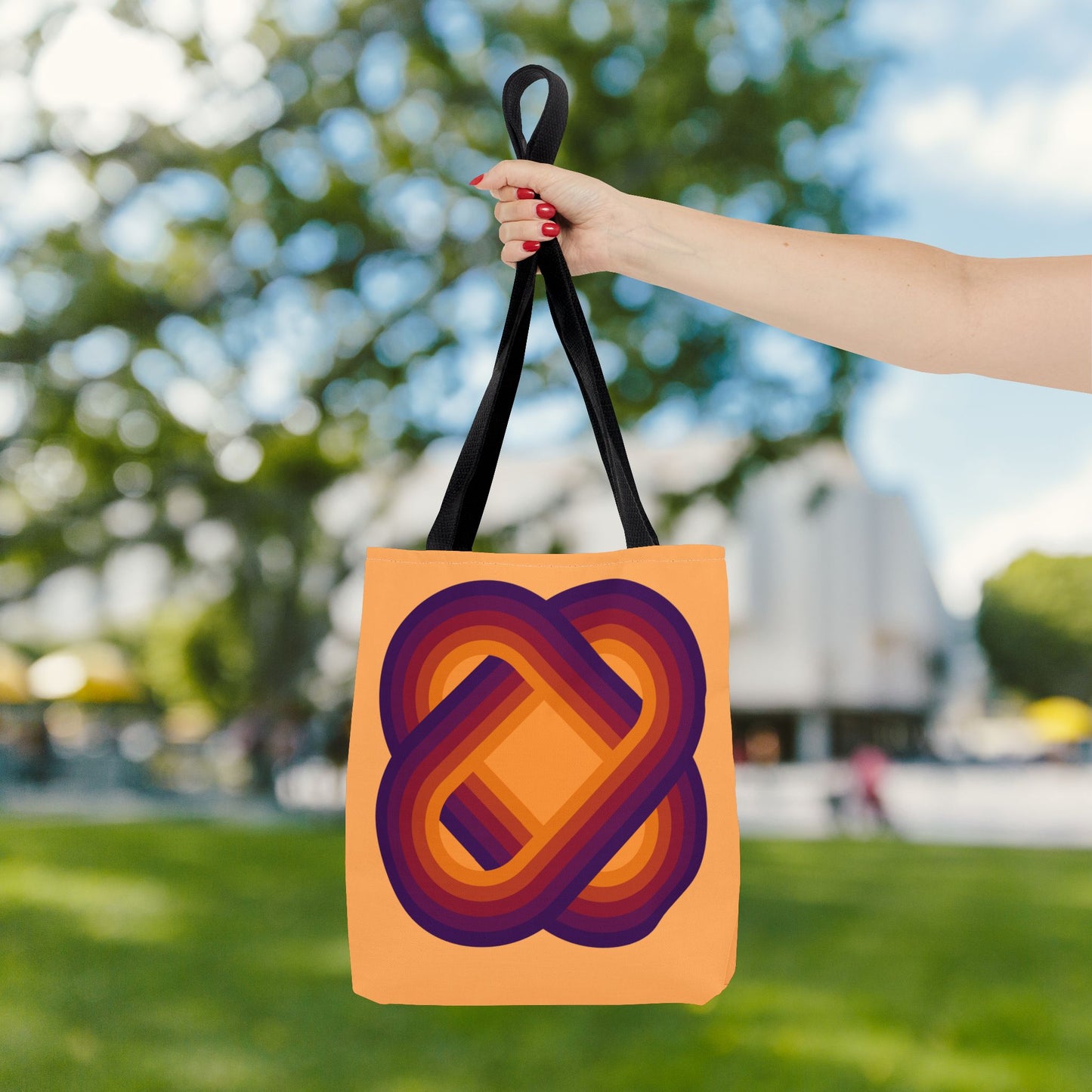 Geometric Art Tote Bag – 3 sizes | Bold lines. Vivid color. Retro