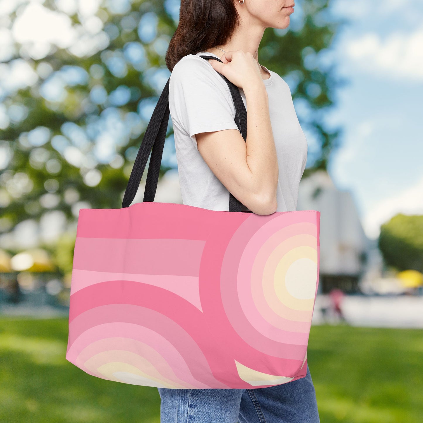 Geo Art XL Tote — XL Tote Bag | Carry-All | Bold Design. Spacious Style. Retro-Boho Vibes.