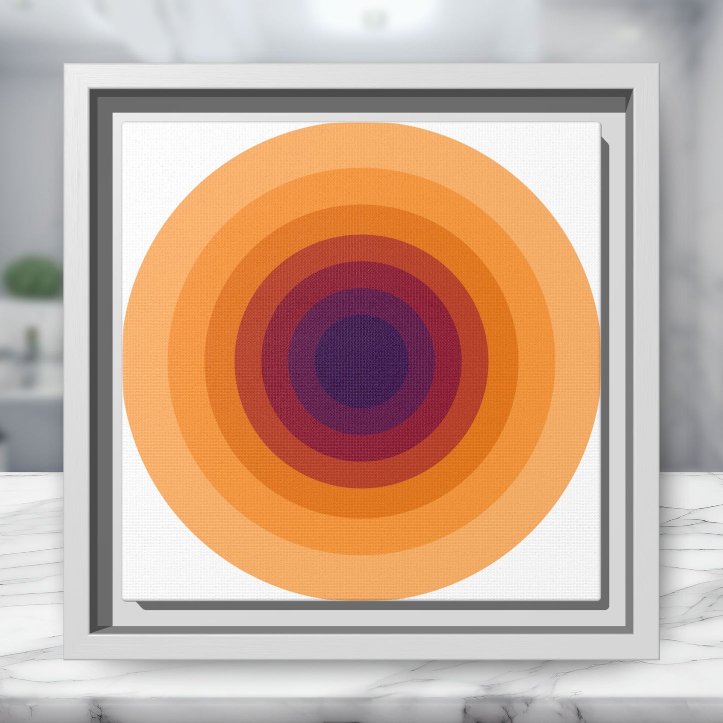 Modern Framed Geometric Canvas Art | Bold Color Meets Clean Framing