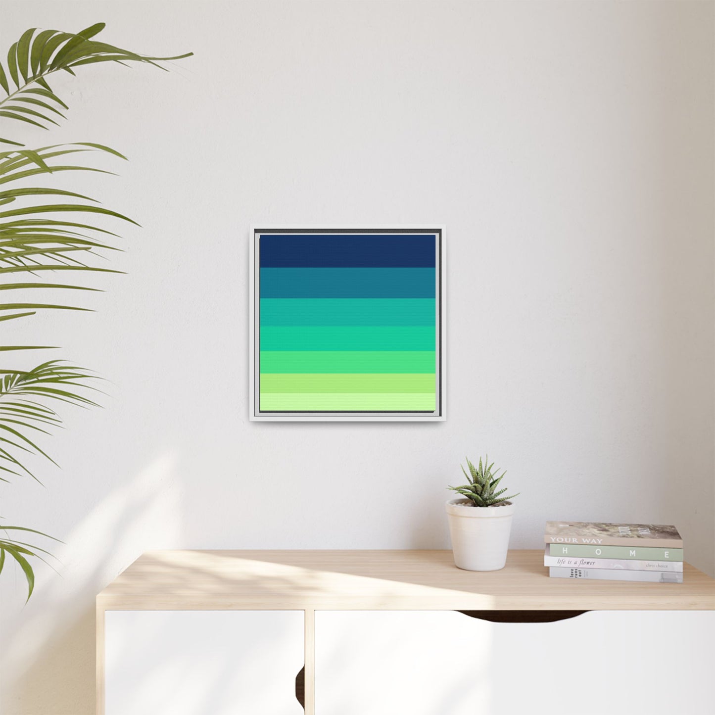 Modern Framed Geometric Canvas Art | Bold Color Meets Clean Framing