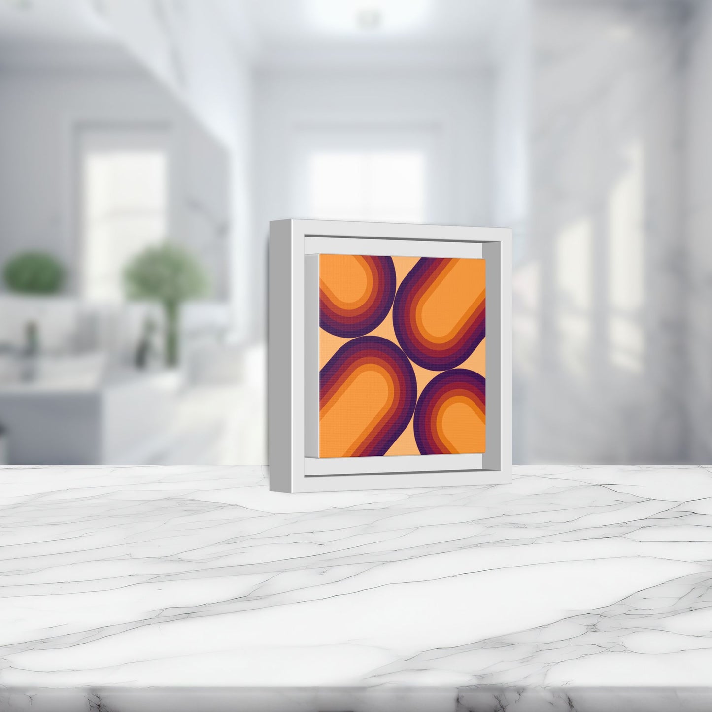 Modern Framed Geometric Canvas Art | Bold Color Meets Clean Framing