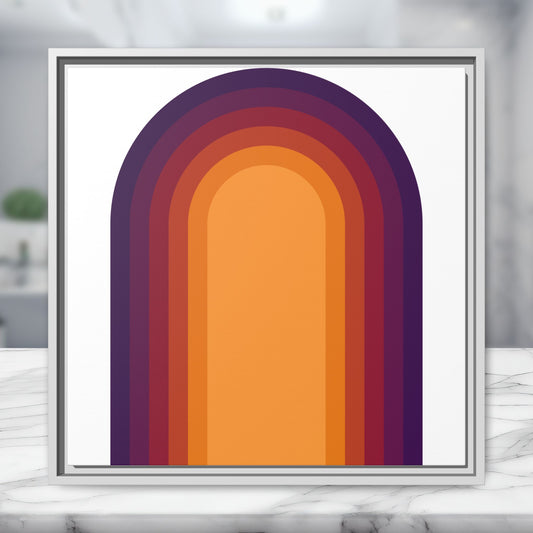 Modern Framed Geometric Canvas Art | Bold Color Meets Clean Framing