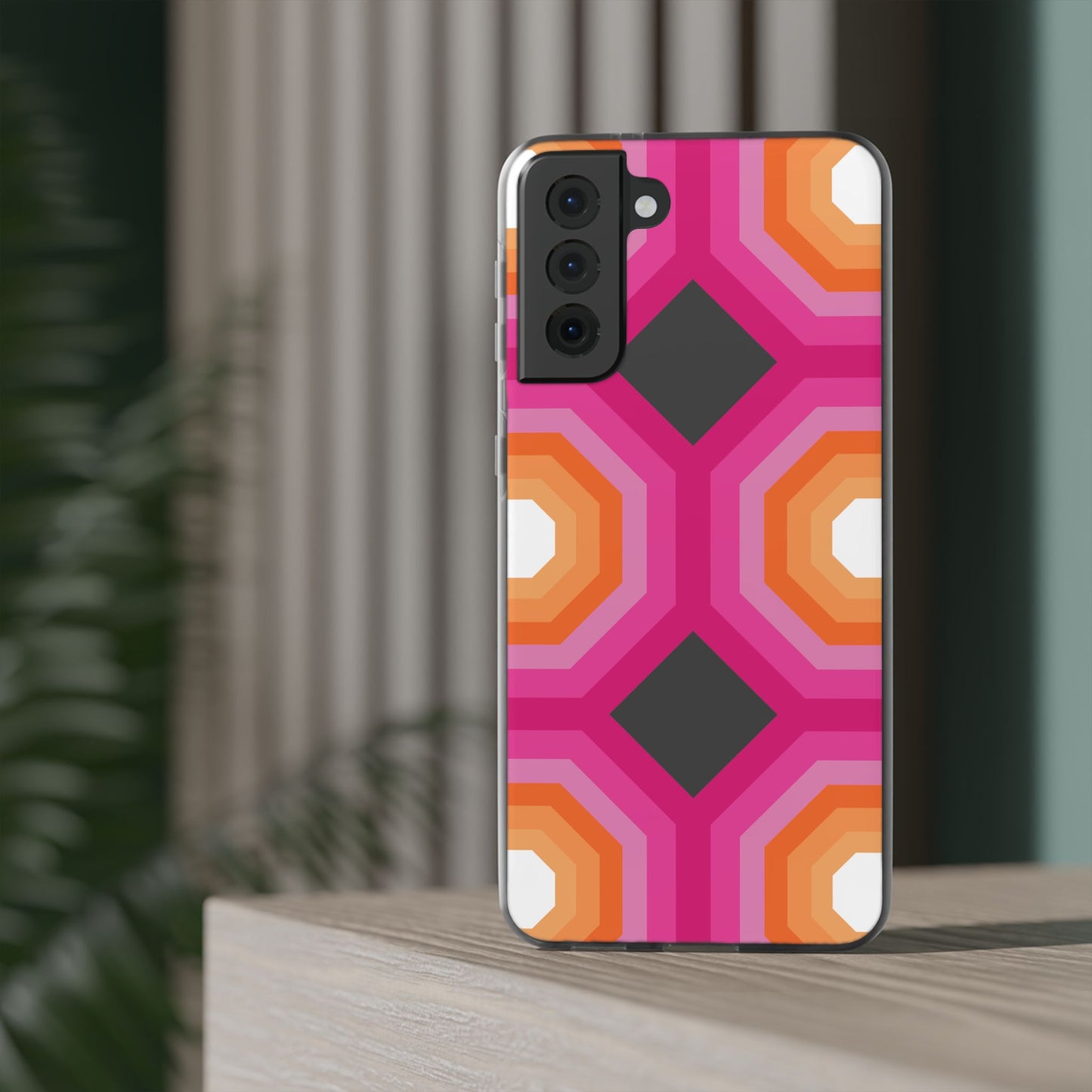 Stylish Geometric Phone Case, Flexible Phone Cover, Unique Modern Design, Perfect Gift, Trendy Accessory, Eco-Friendly Case