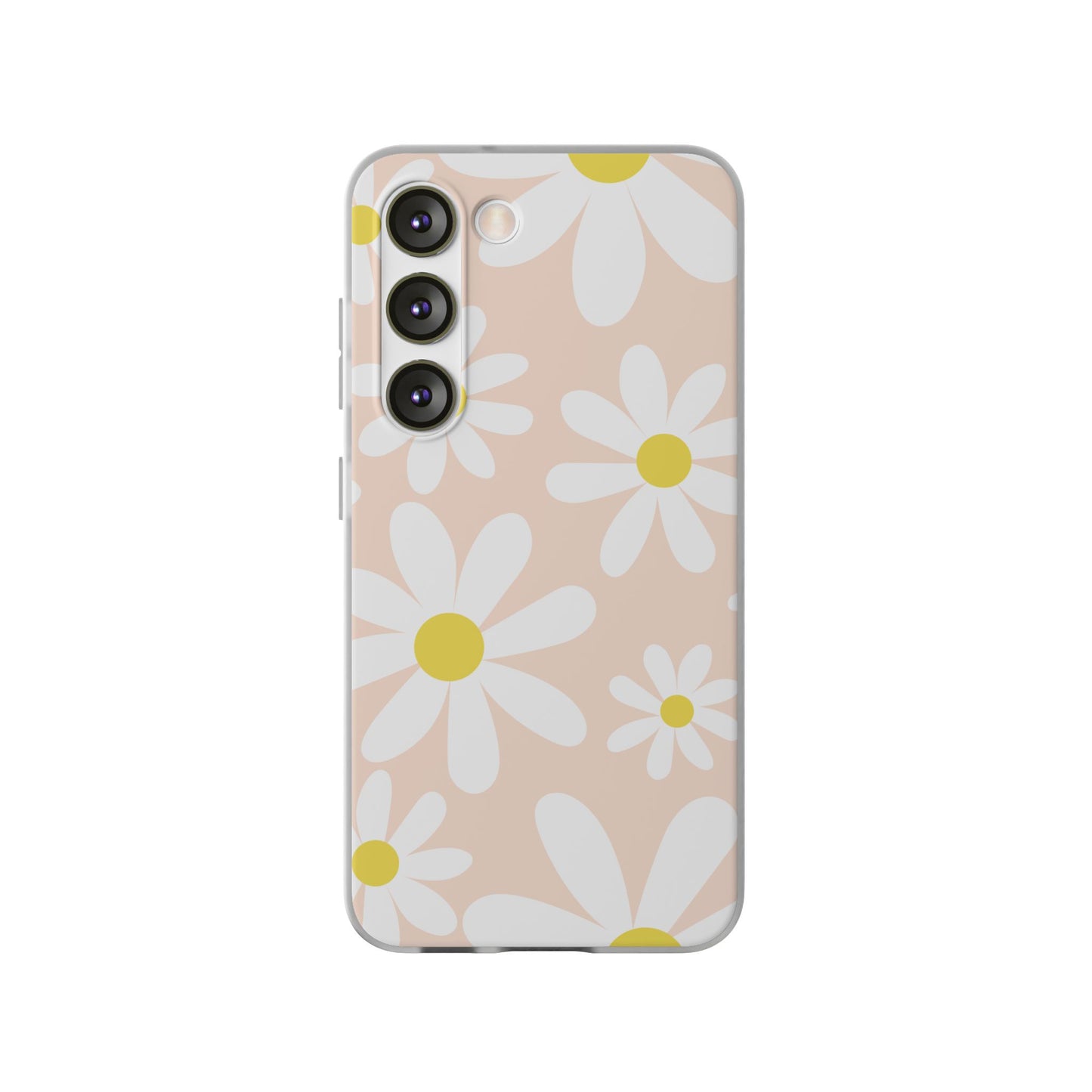 Phone Cases - Blush Daisy Pattern Flexi Cases