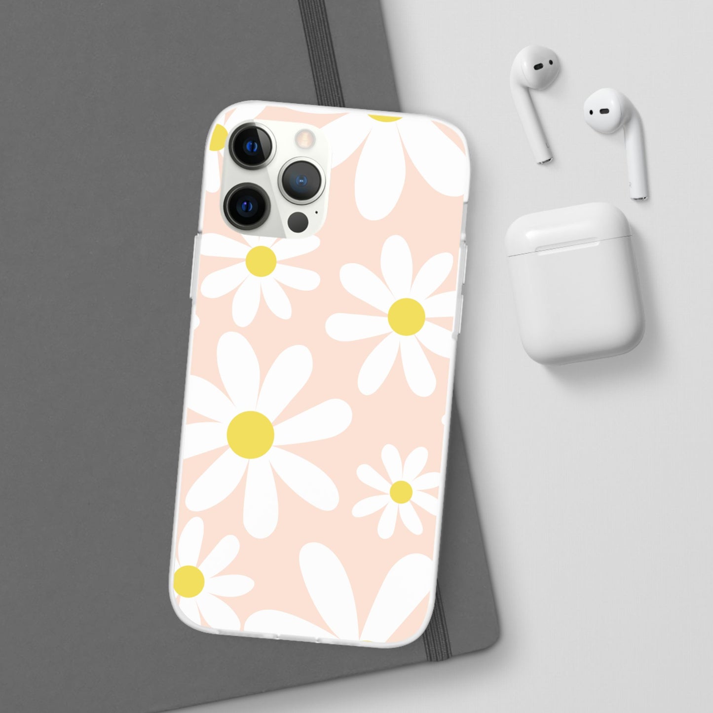 Phone Cases - Blush Daisy Pattern Flexi Cases