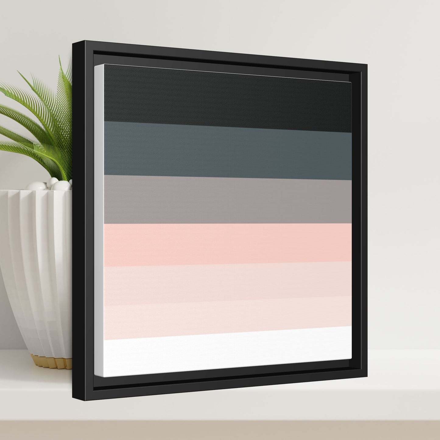 Modern Framed Geometric Canvas Art | Bold Color Meets Clean Framing