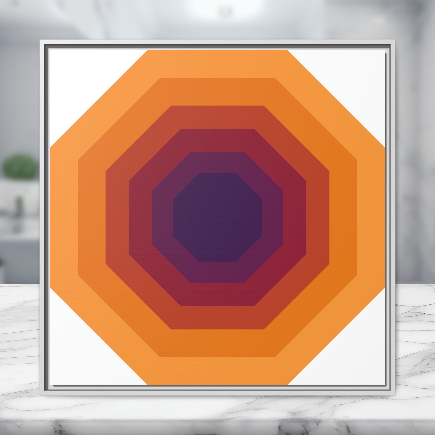 Modern Framed Geometric Canvas Art | Bold Color Meets Clean Framing