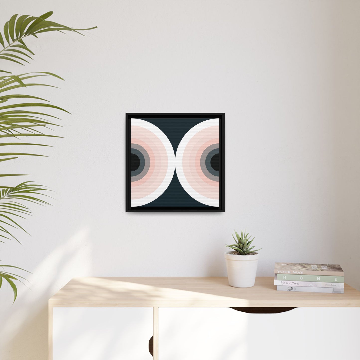 Modern Framed Geometric Canvas Art | Bold Color Meets Clean Framing