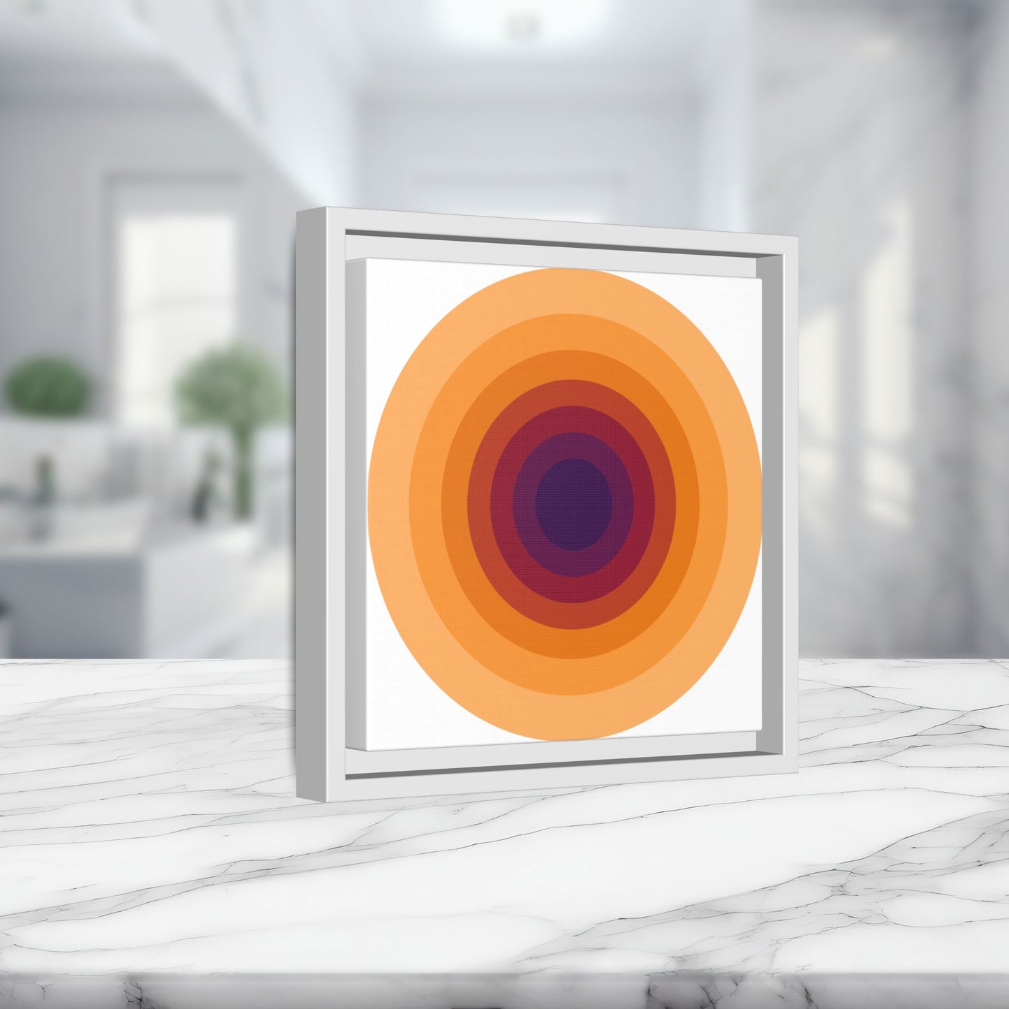 Modern Framed Geometric Canvas Art | Bold Color Meets Clean Framing