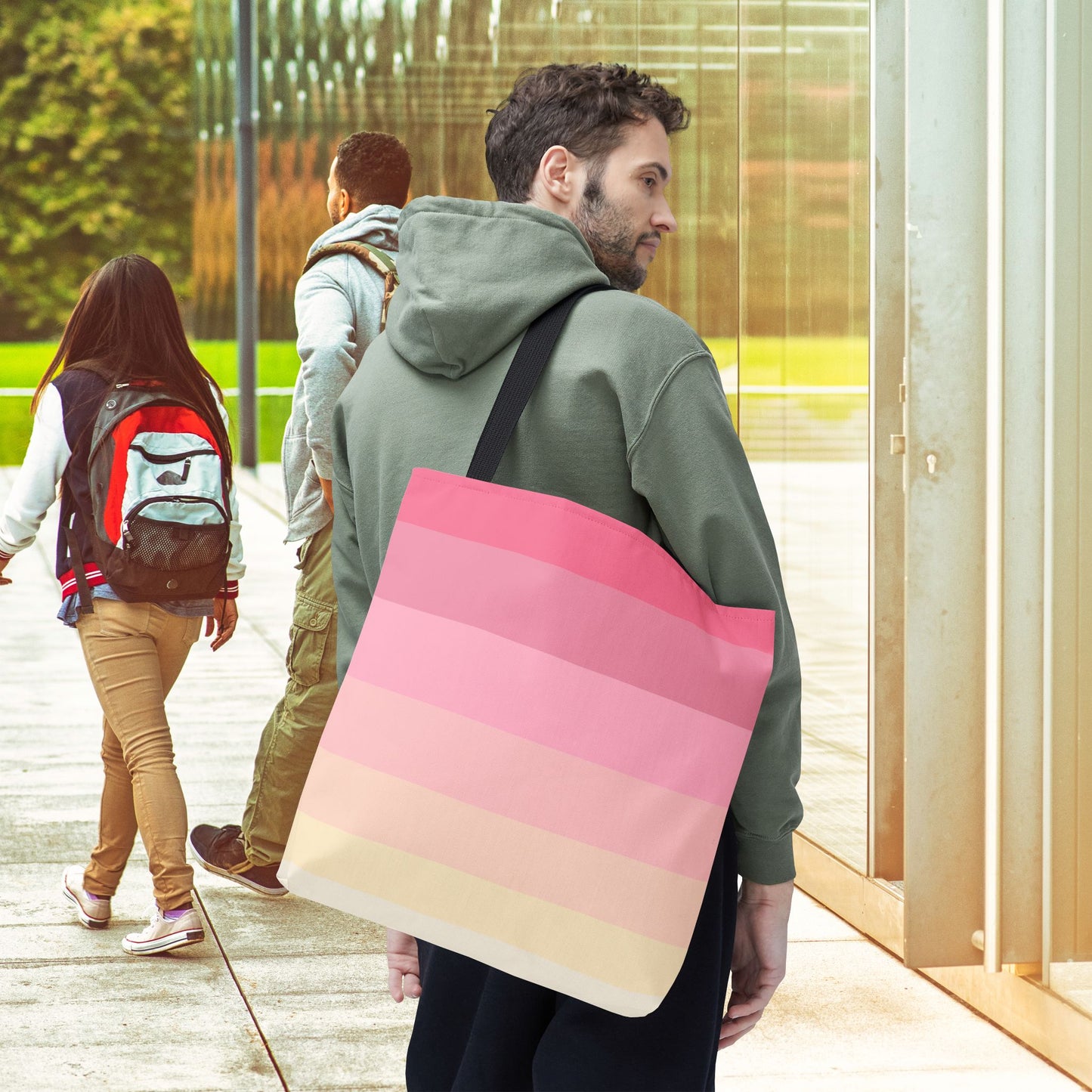 Geo Art XVIII Tote Bag – 3 sizes | Bold lines. Vivid color. Retro with a modern twist.