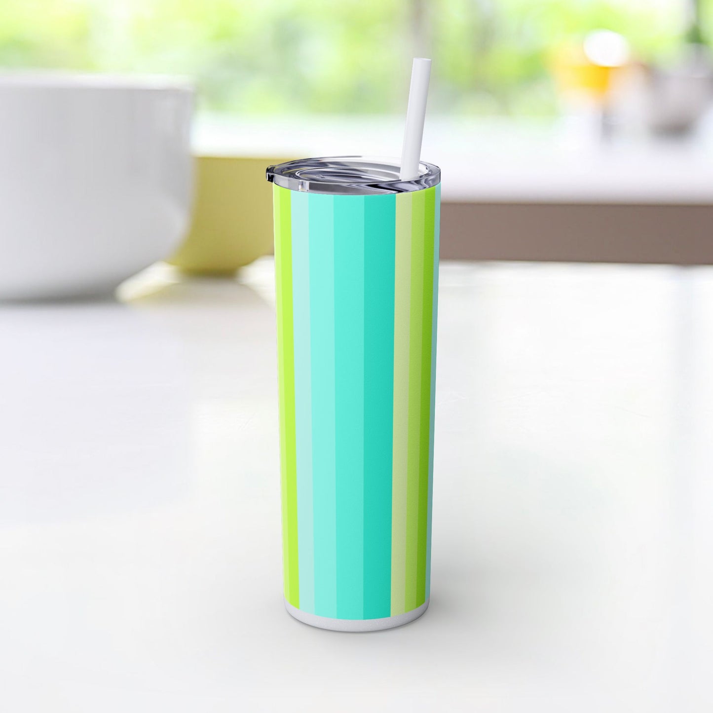 Vibrant. Versatile. Totally Sippable. – 20 oz Skinny Travel Tumbler with Straw
