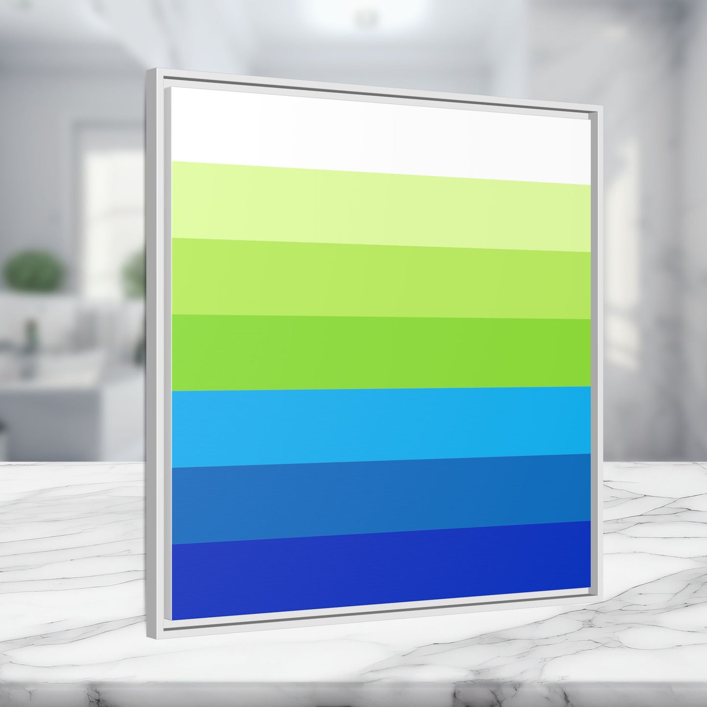 Modern Framed Geometric Canvas Art | Bold Color Meets Clean Framing