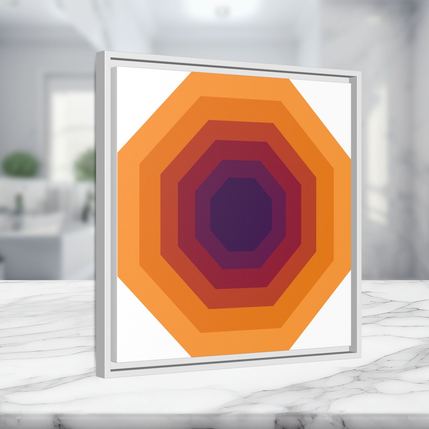 Modern Framed Geometric Canvas Art | Bold Color Meets Clean Framing