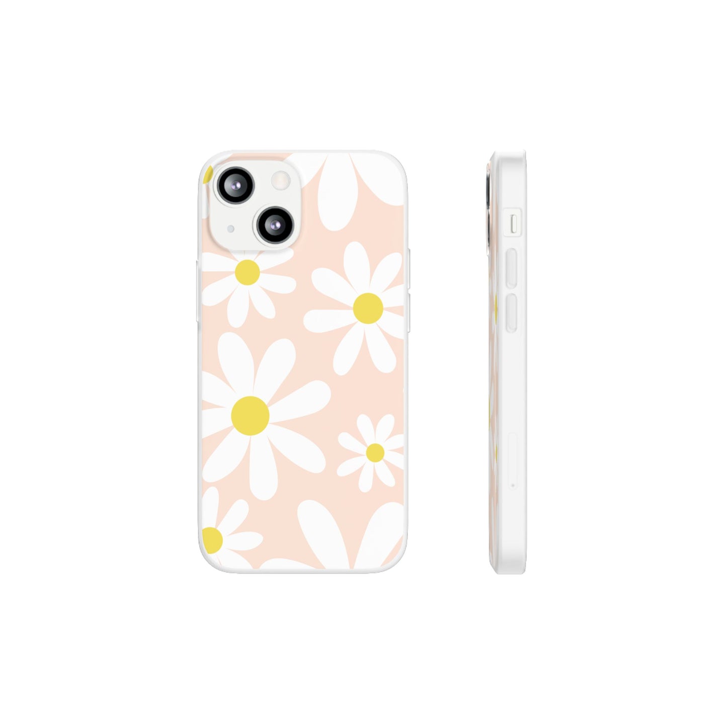 Phone Cases - Blush Daisy Pattern Flexi Cases