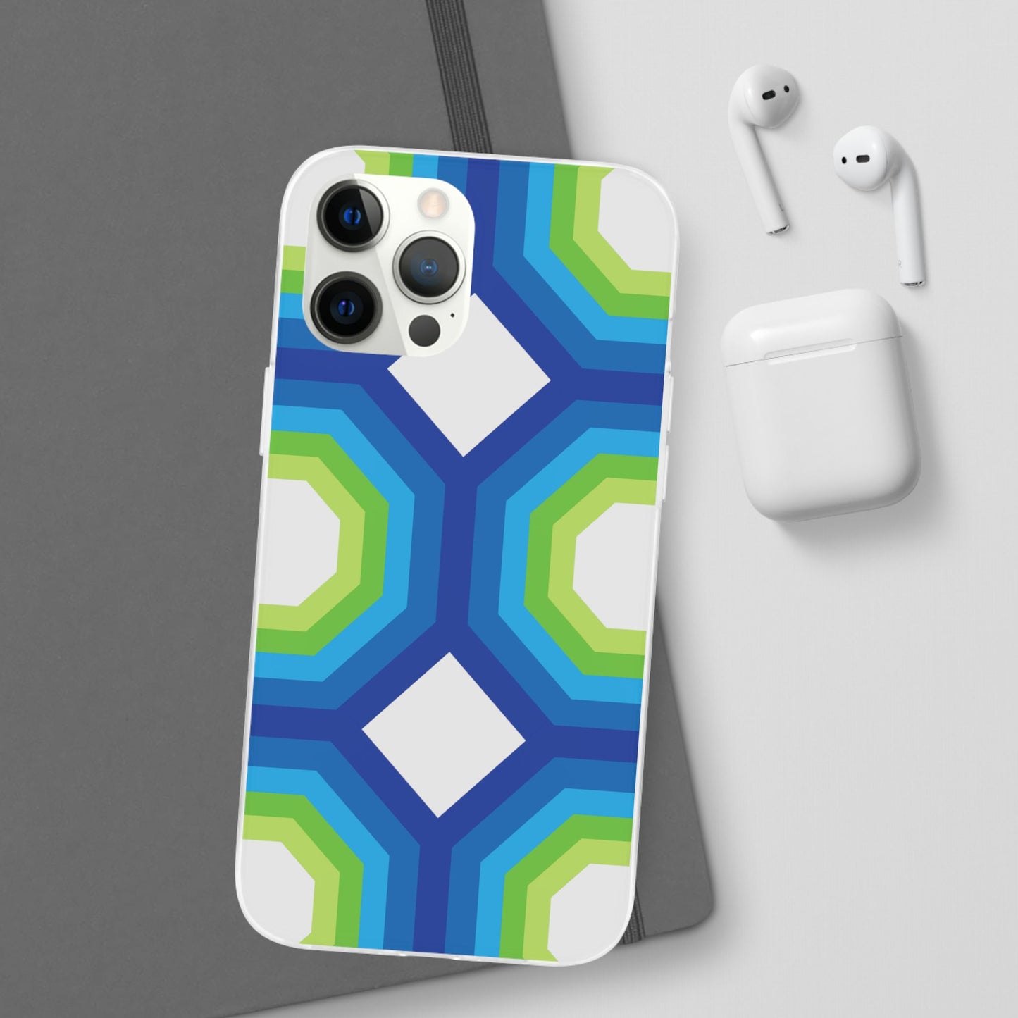 Stylish Geometric Phone Case, Flexible Phone Cover, Unique Modern Design, Perfect Gift, Trendy Accessory, Eco-Friendly Case