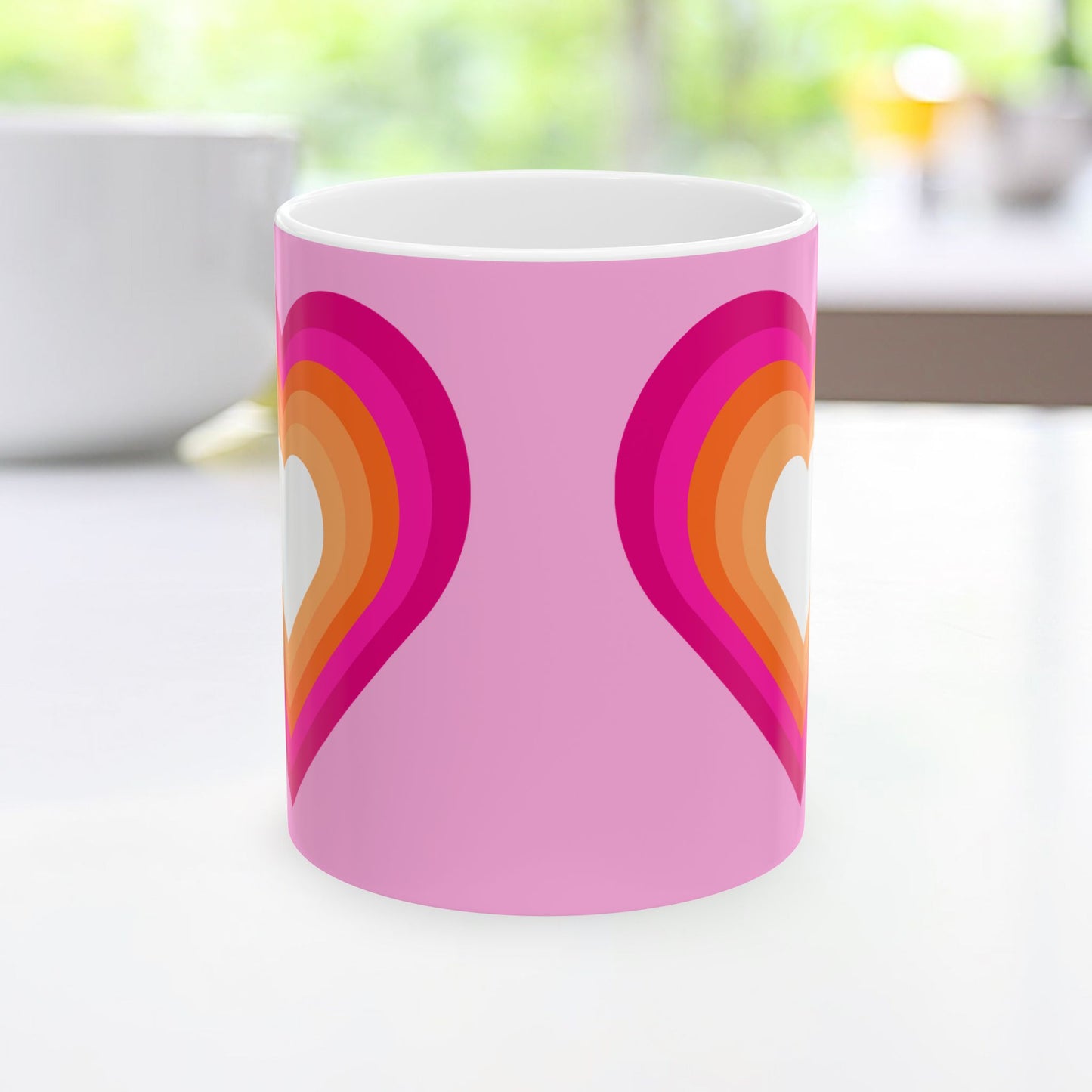 Geo Art Heart Mug – Bold Color, Daily Joy