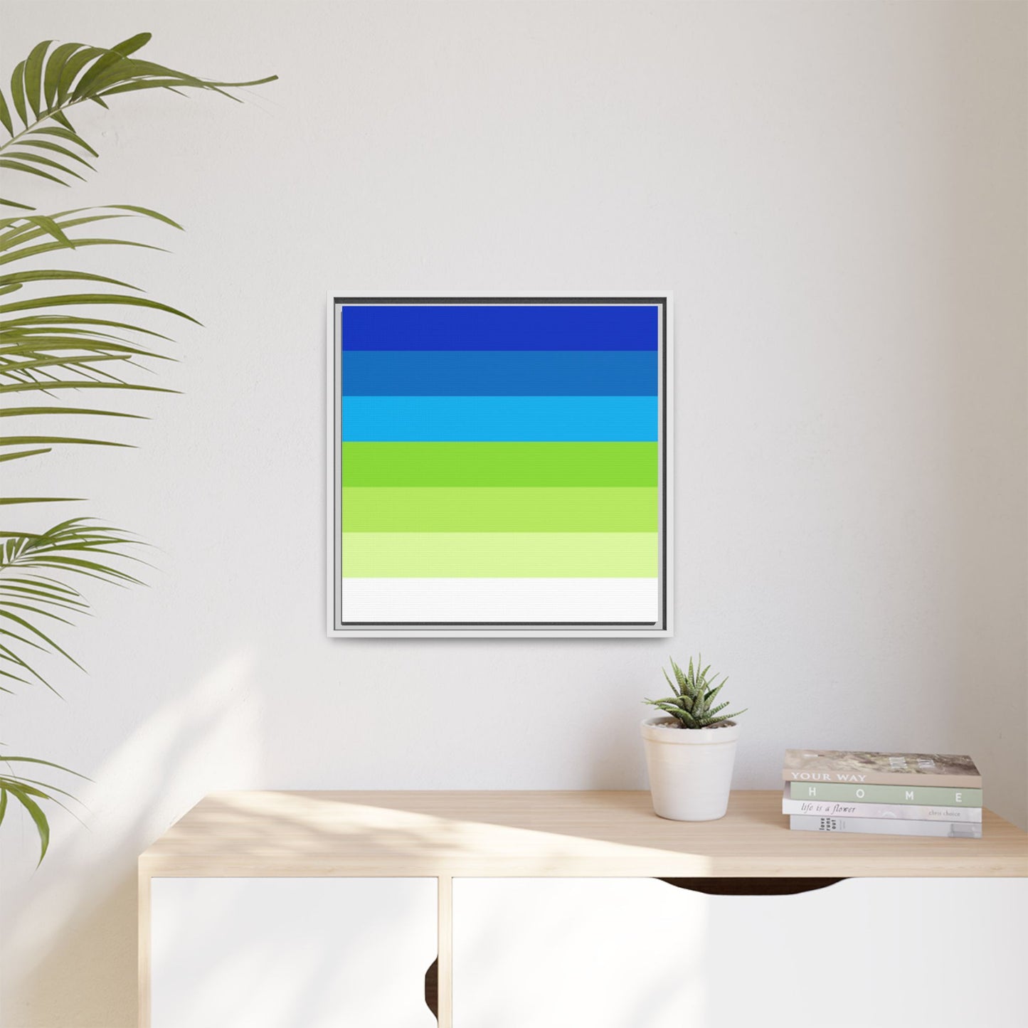 Modern Framed Geometric Canvas Art | Bold Color Meets Clean Framing