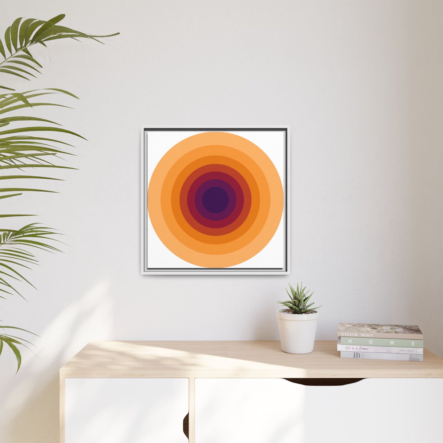 Modern Framed Geometric Canvas Art | Bold Color Meets Clean Framing