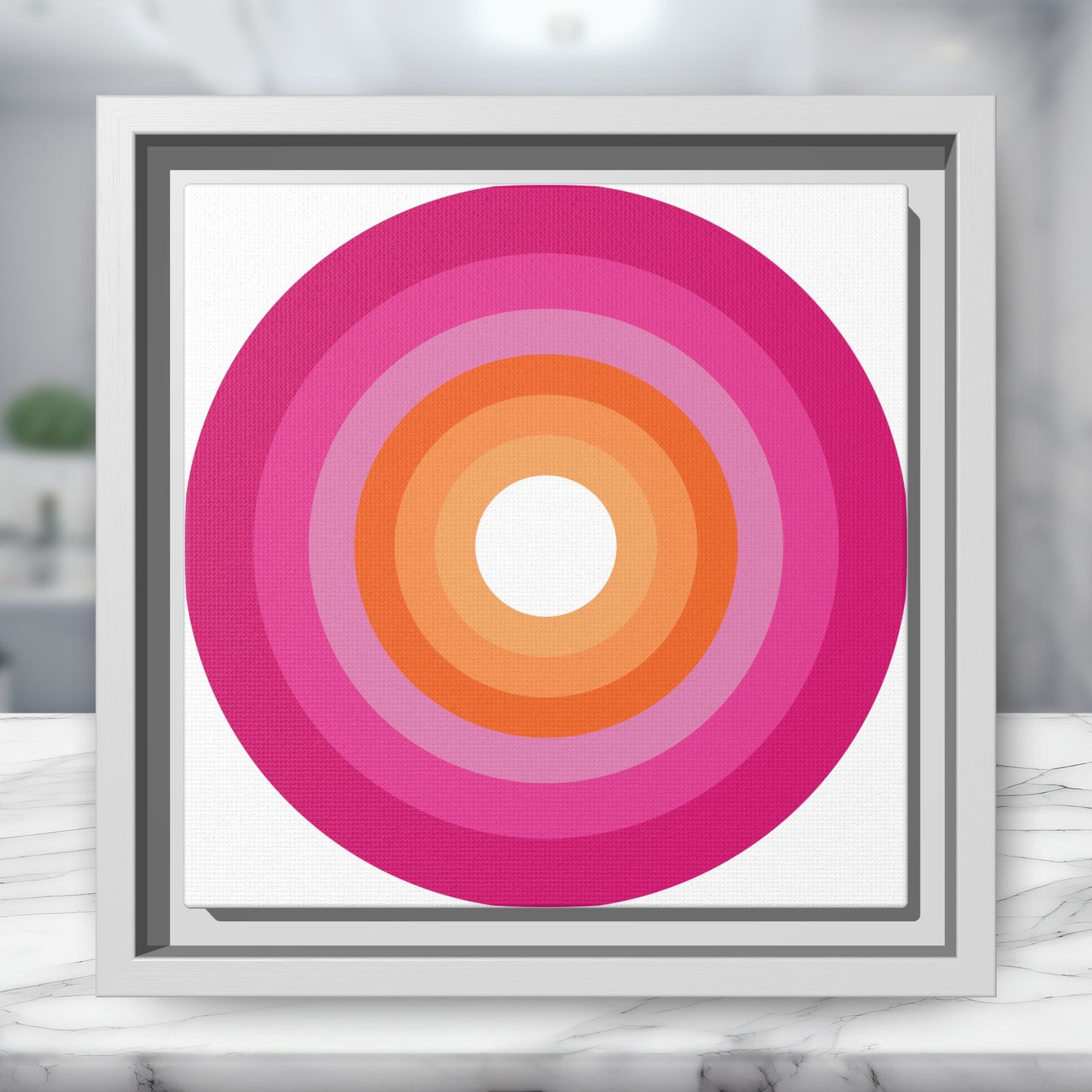 Modern Framed Geometric Canvas Art | Bold Color Meets Clean Framing