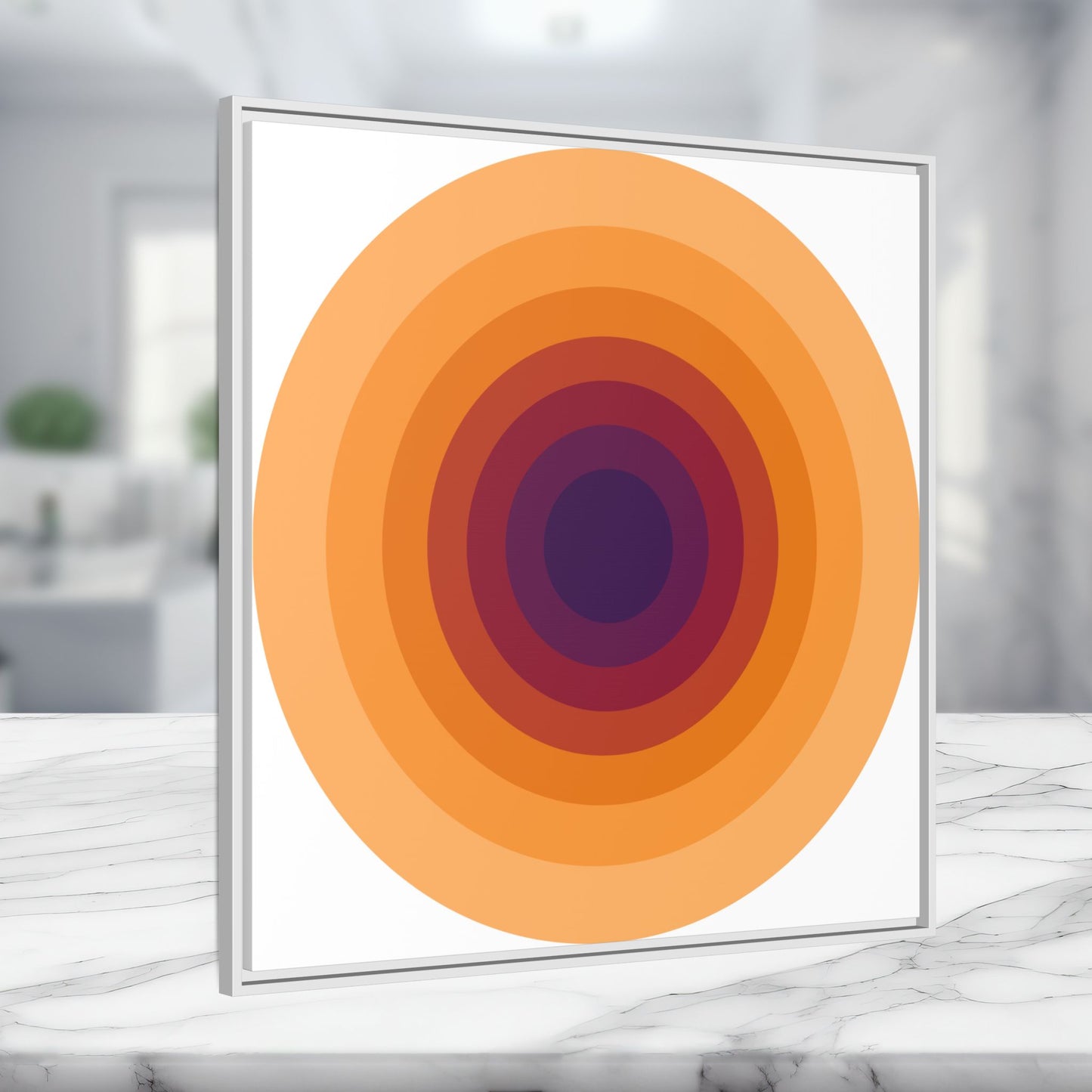 Modern Framed Geometric Canvas Art | Bold Color Meets Clean Framing