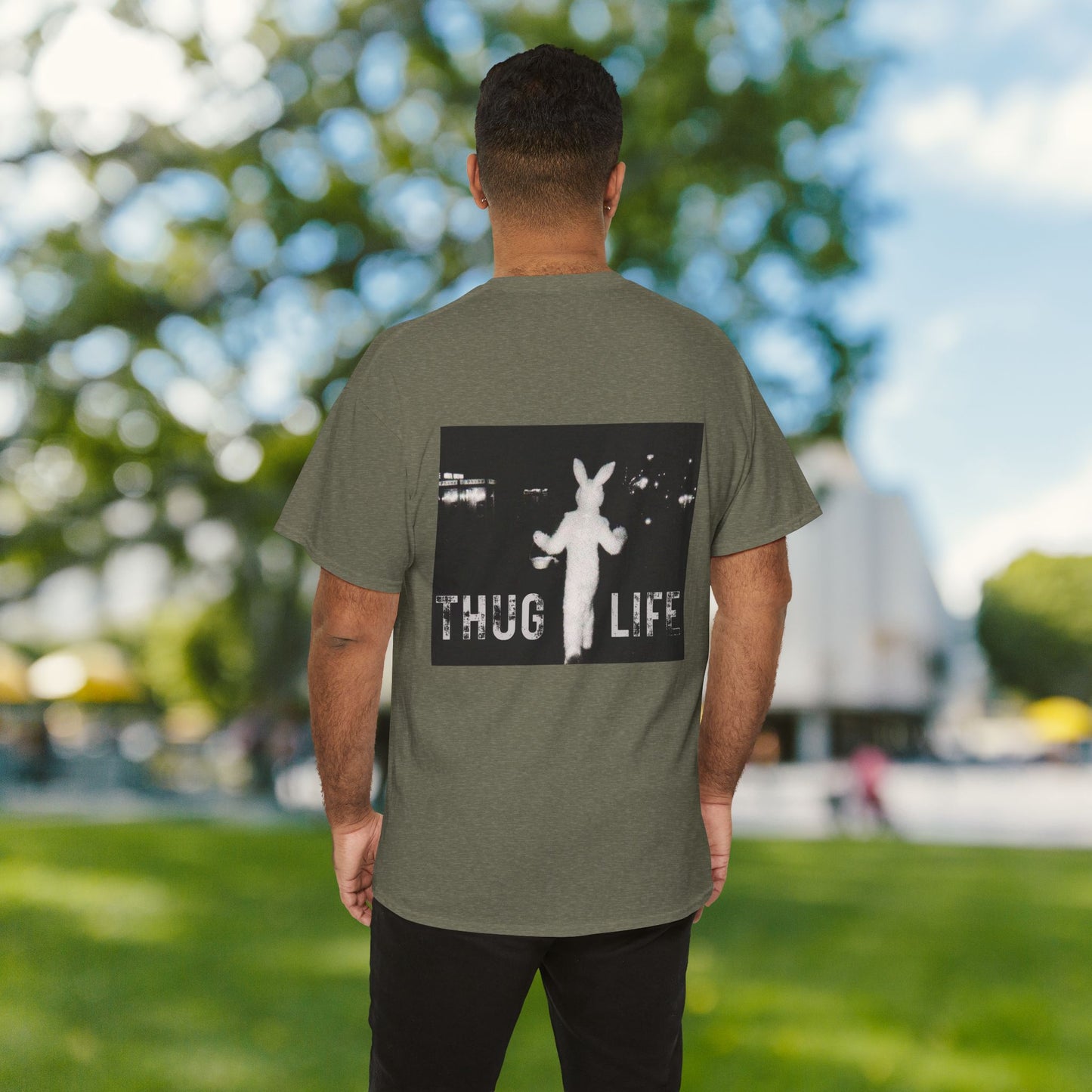 Funny Thug Life 2 Bunny Graphic Tee - Unisex Cotton T-Shirt, Bold Soft Design