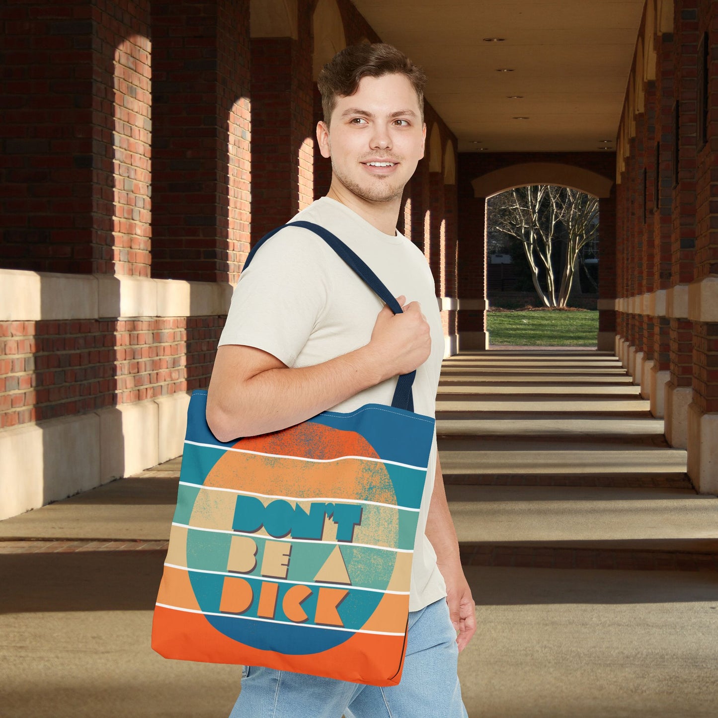 Don’t Be a Dick Tote Bag – 3 Sizes | A Friendly Reminder in Bold Retro Style