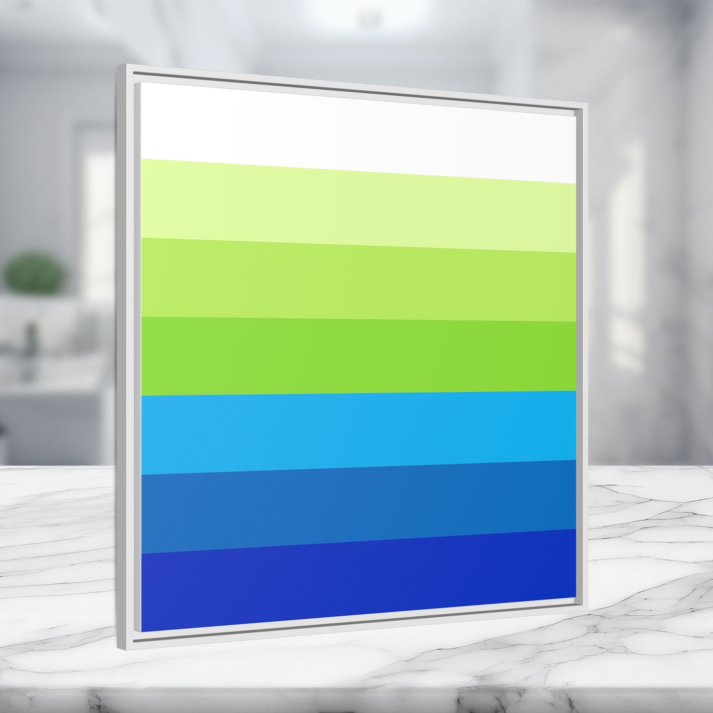 Modern Framed Geometric Canvas Art | Bold Color Meets Clean Framing
